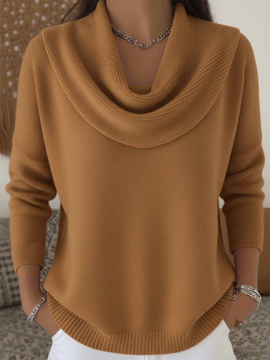 Lidia | Stylowy Sweter z Kołnierzem
