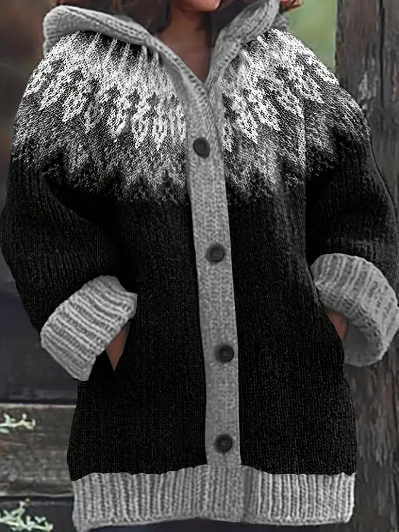 Regina™ | Klasyczny kardigan z kapturem