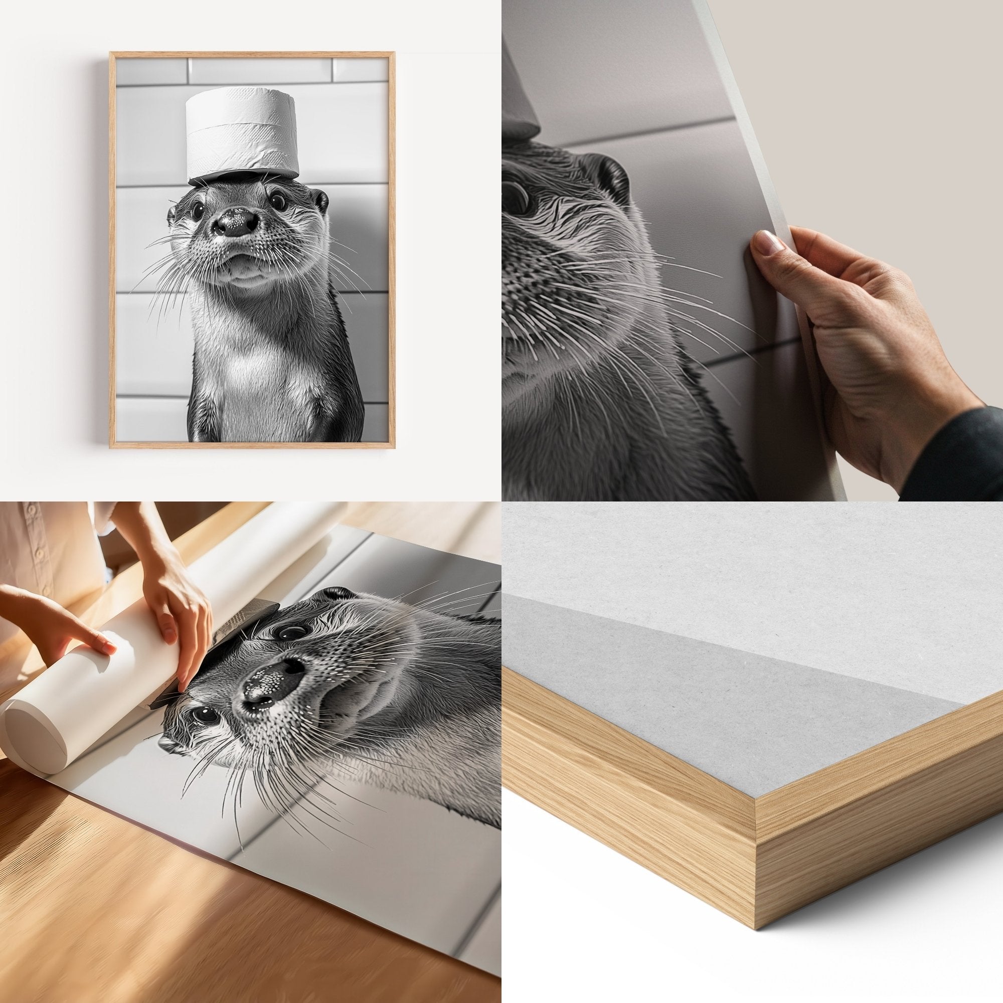 Whimsical Otter Art Print