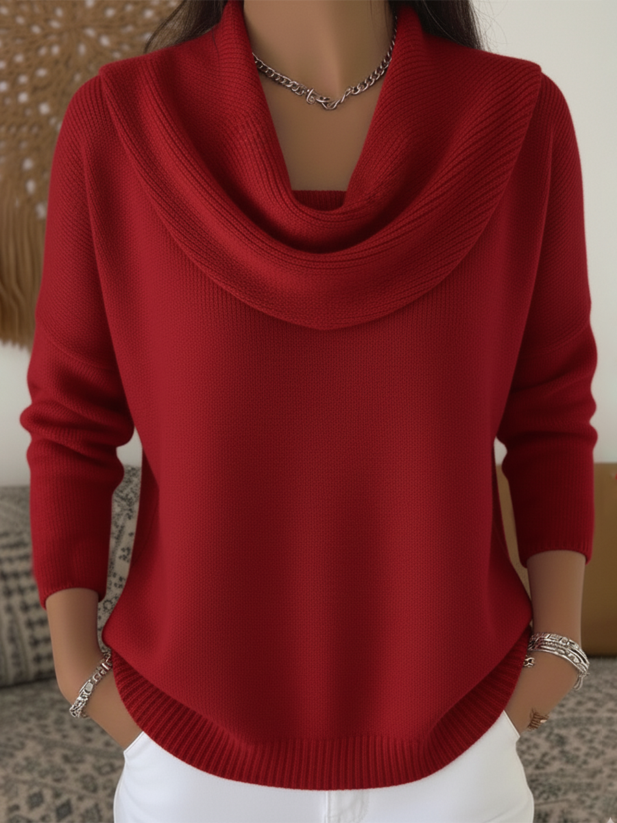 Lidia | Stylowy Sweter z Kołnierzem