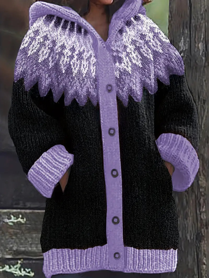 Regina™ | Klasyczny kardigan z kapturem