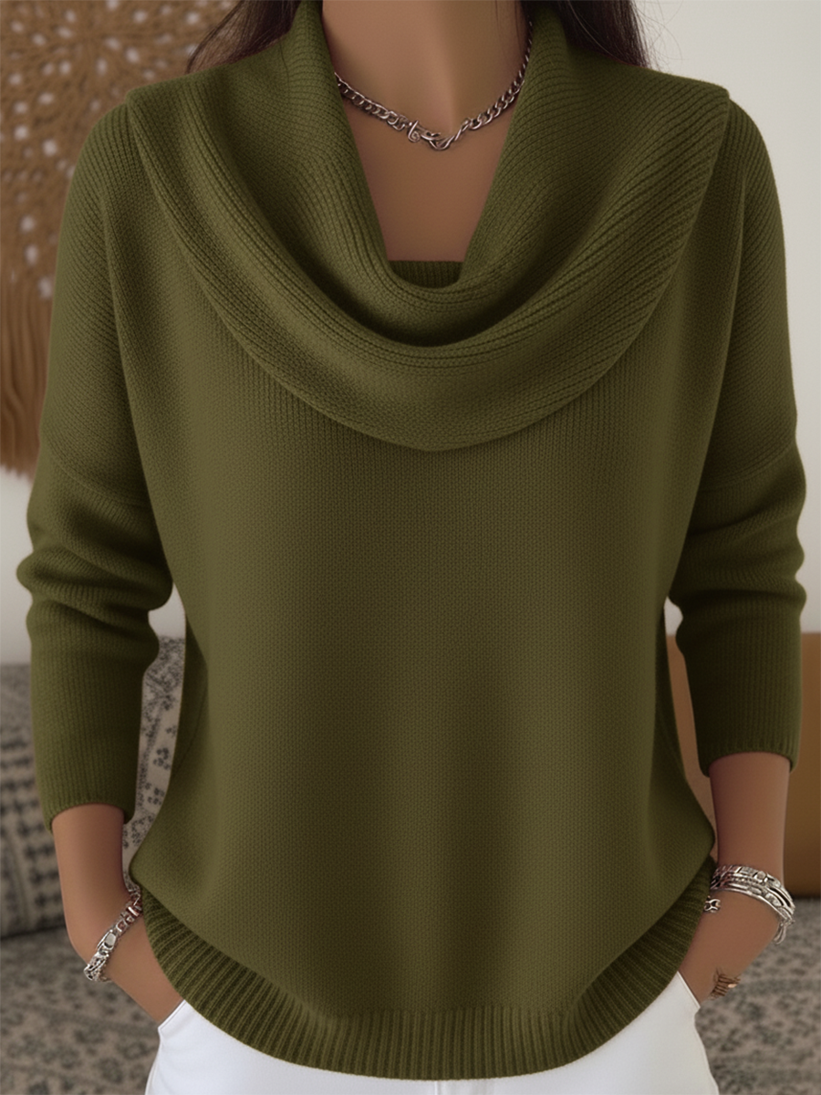 Lidia | Stylowy Sweter z Kołnierzem