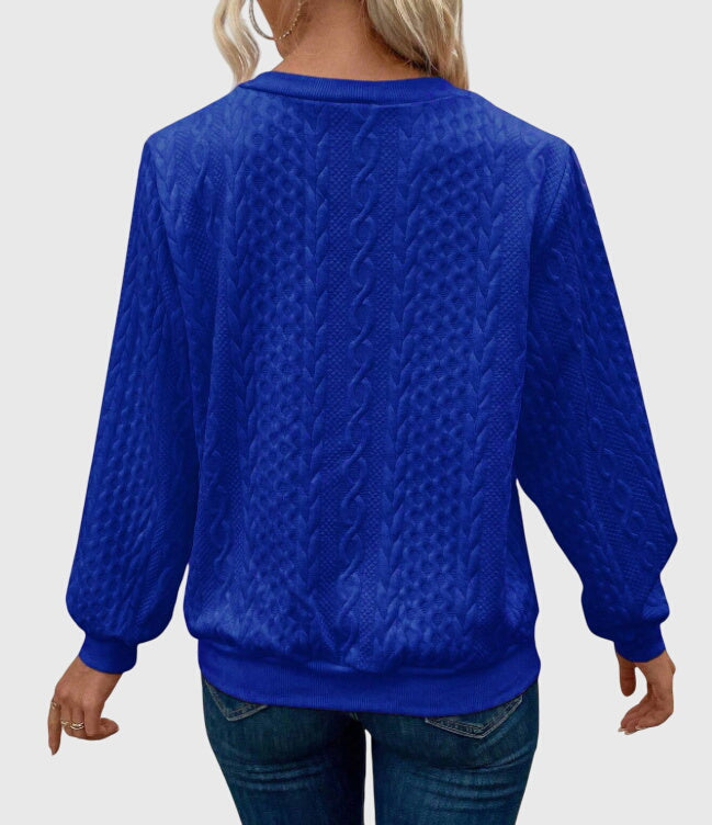 "Nora | Elegancki Sweter z Półzamkiem" could be rewritten as "Nora | Stylowy Sweter z Półzamkiem".