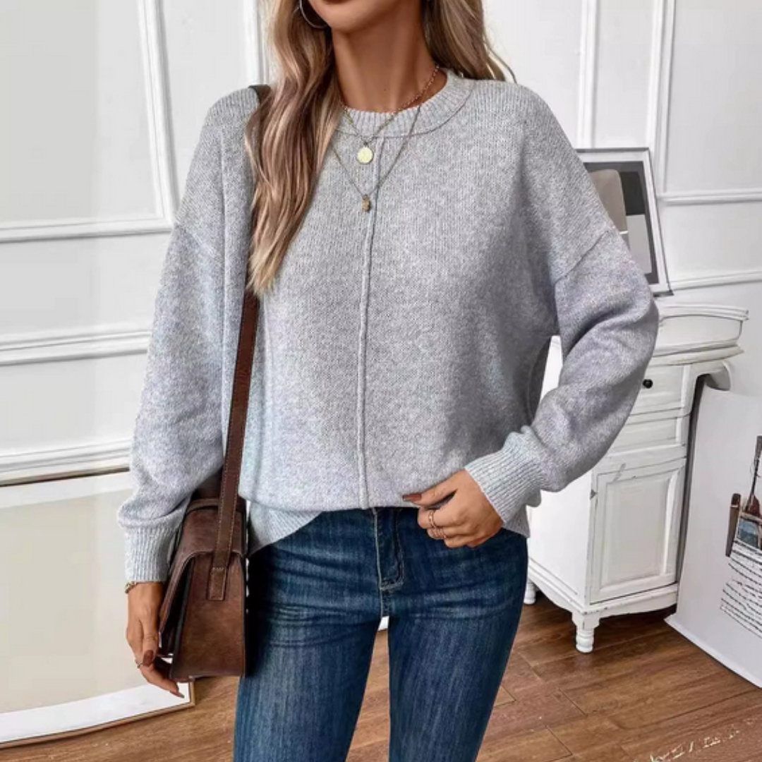 CHRISTY | Casualowy miękki sweter dzianinowy