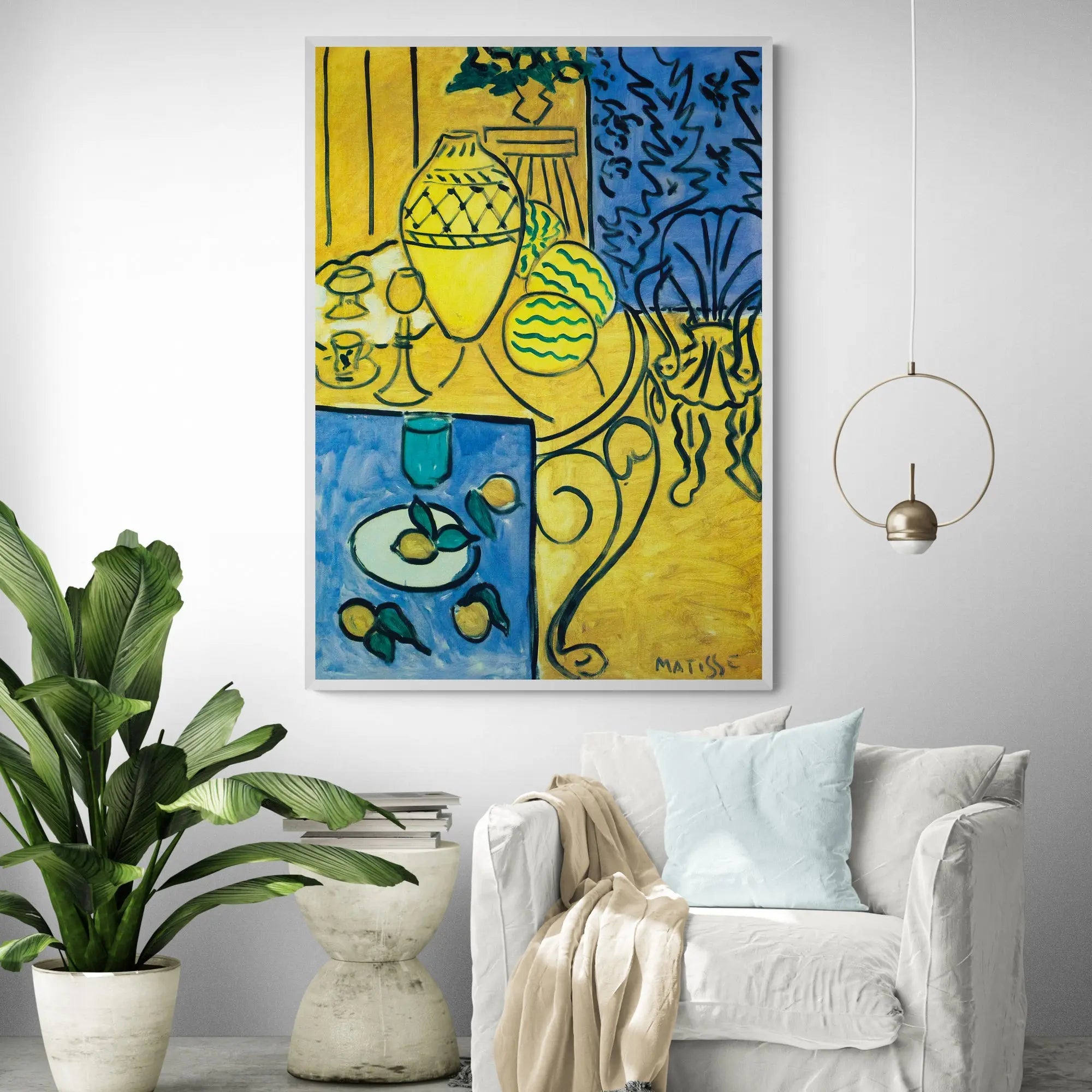 Interior In Yellow And Blauw by Henri Matisse