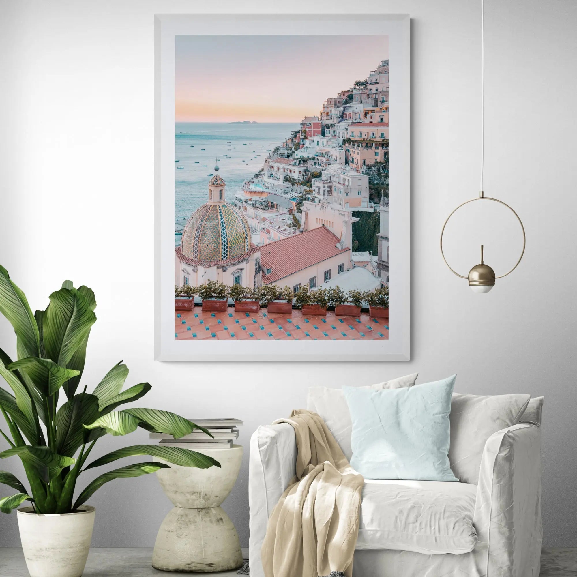 Positano Sunset Italy Art Print
