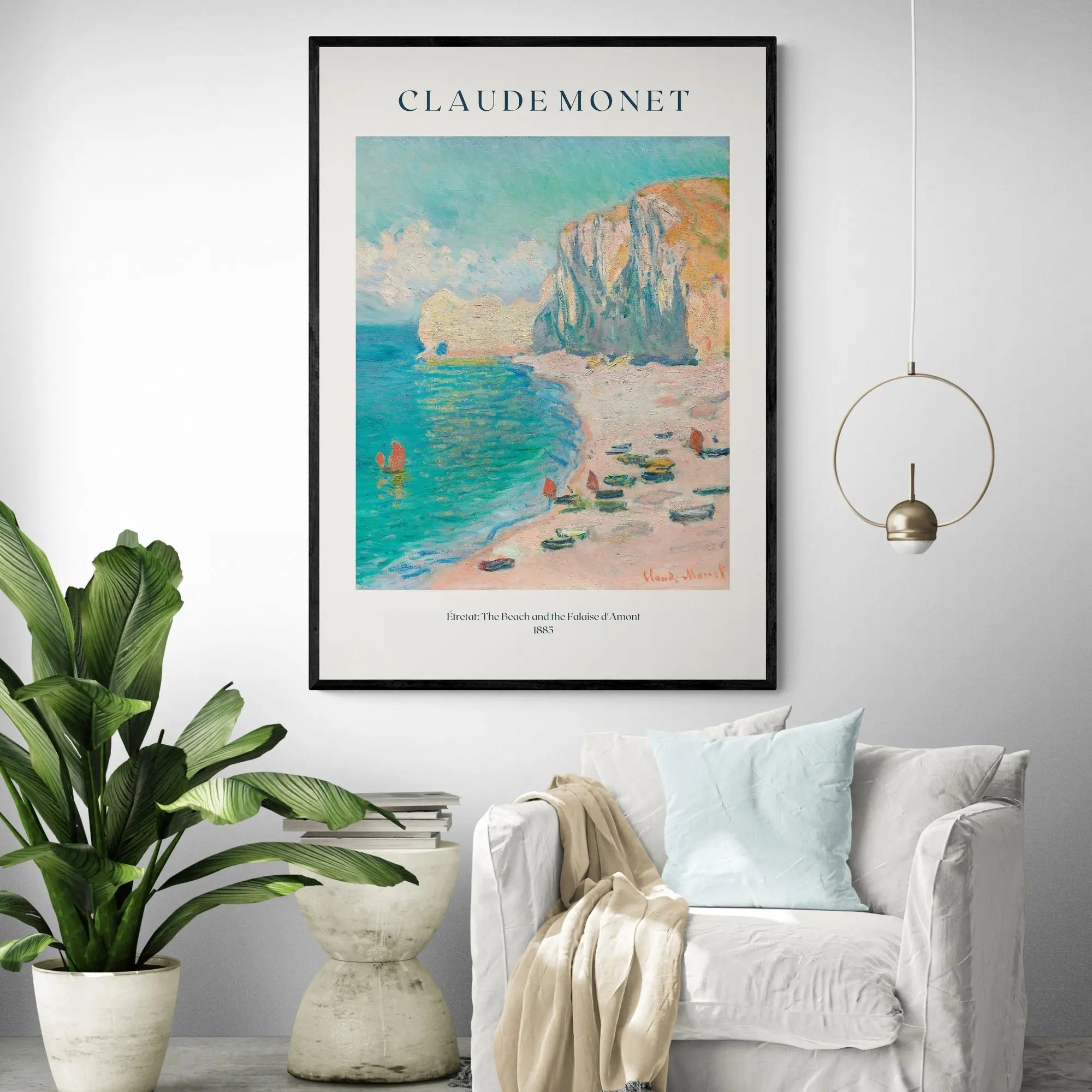 The Beach and the Falaise d'Amont by Claude Monet