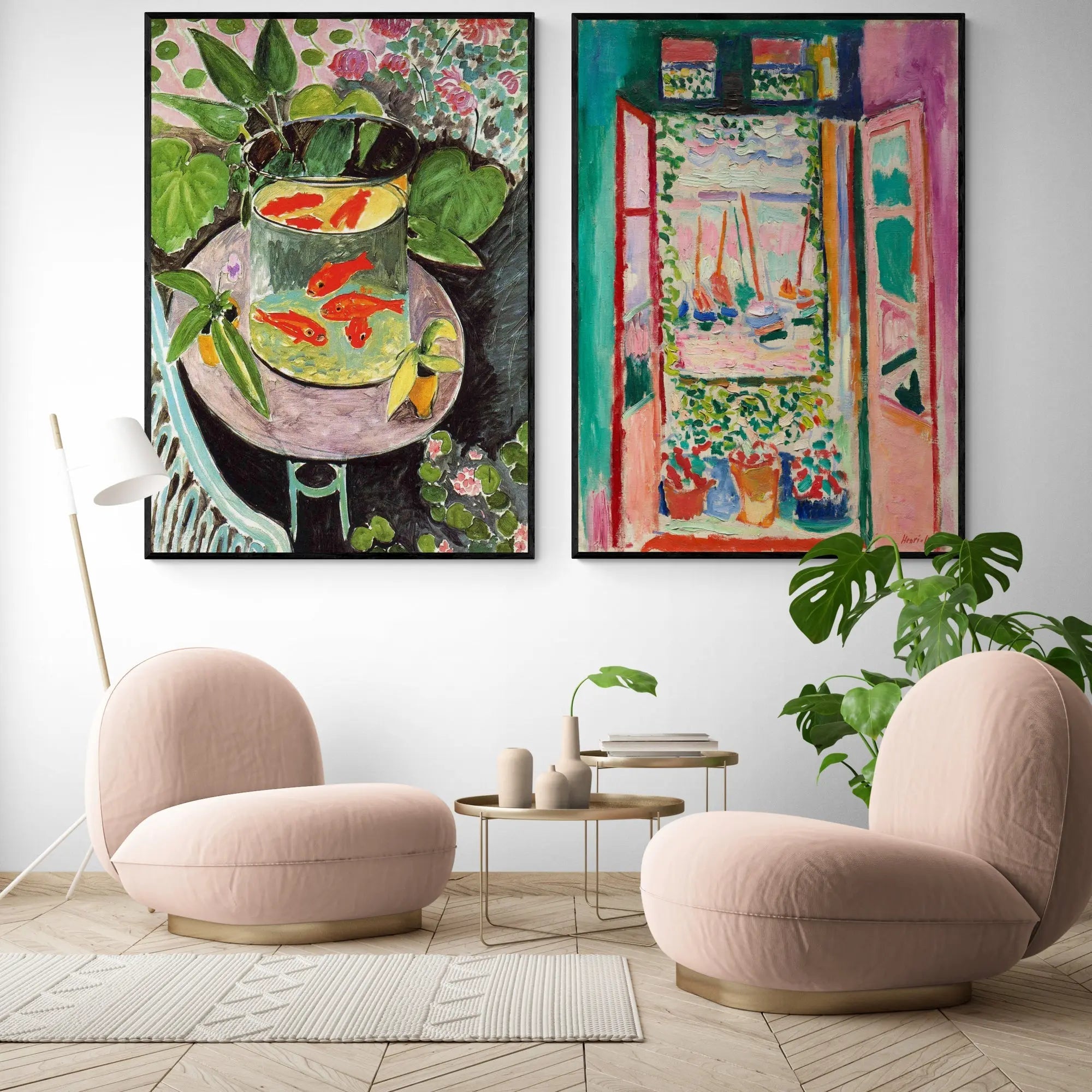 Goldfish + Open Window Set by Henri Matisse