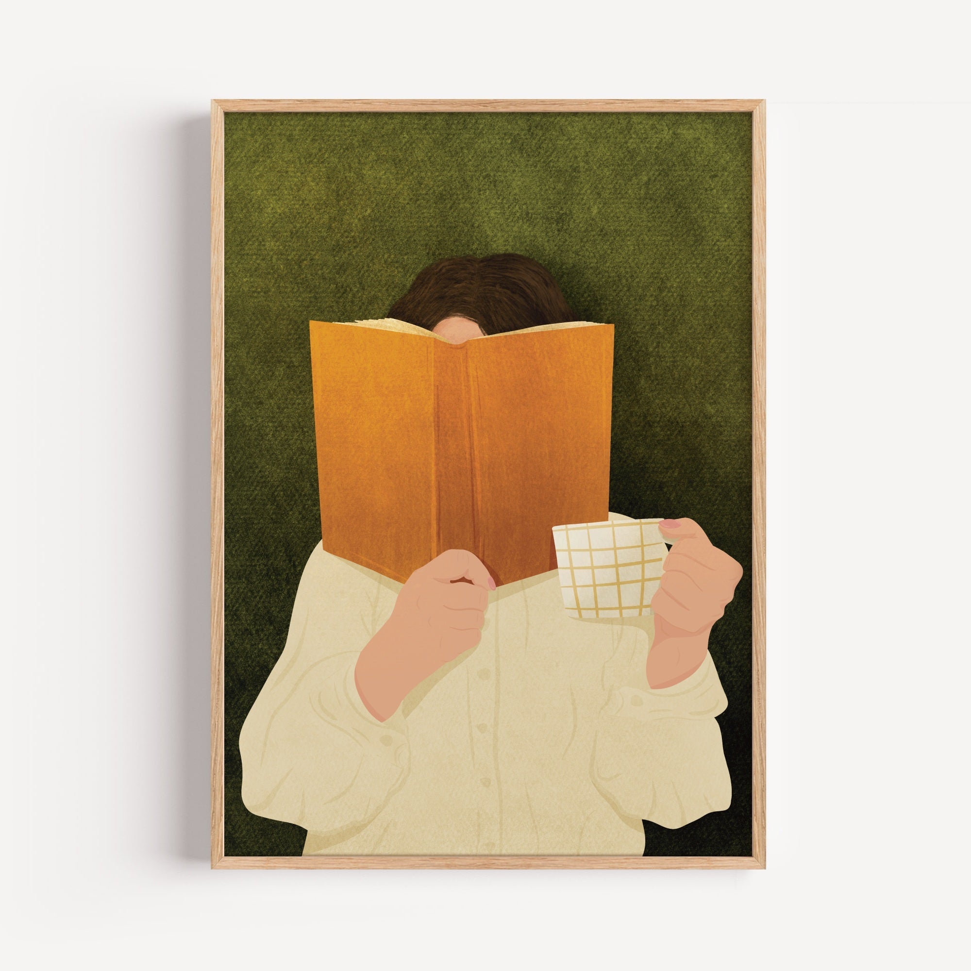 Reading Vrouw Art Print