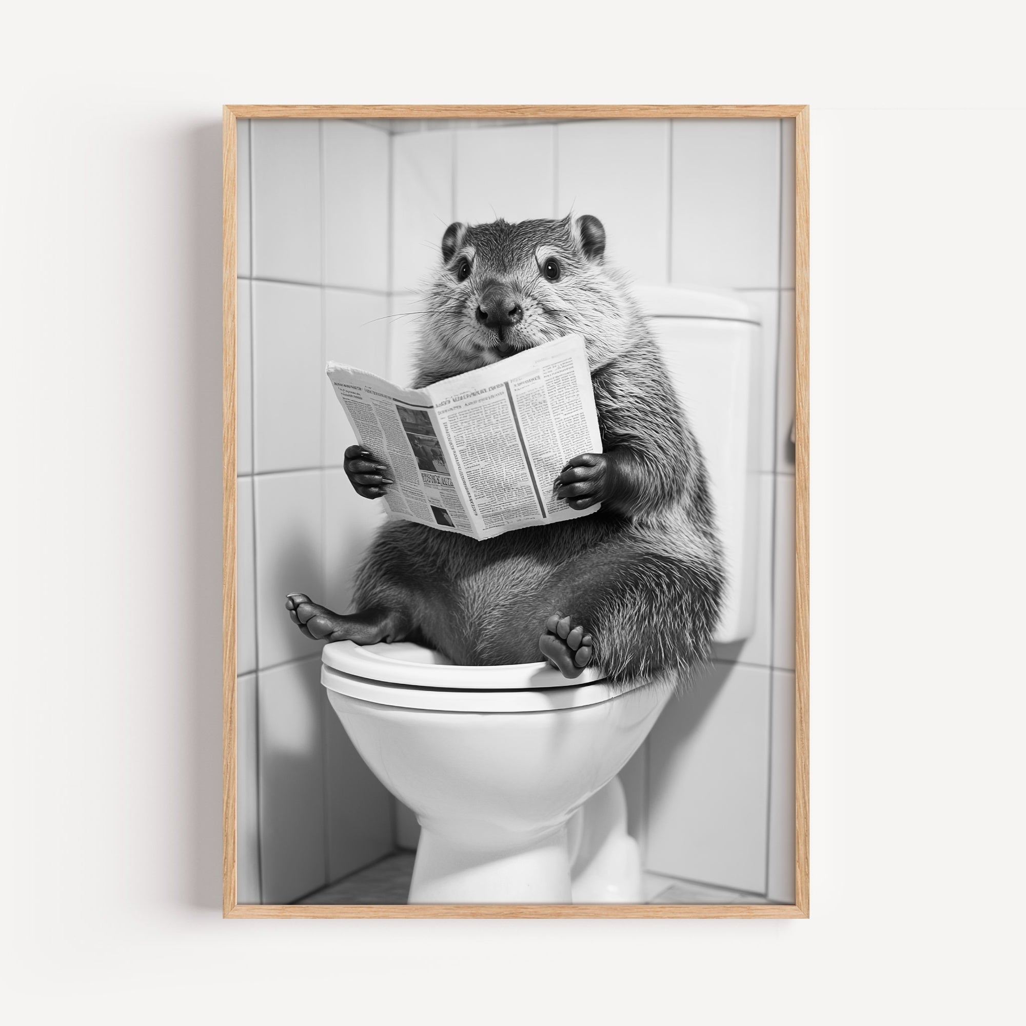 Whimsical Beaver Art Print