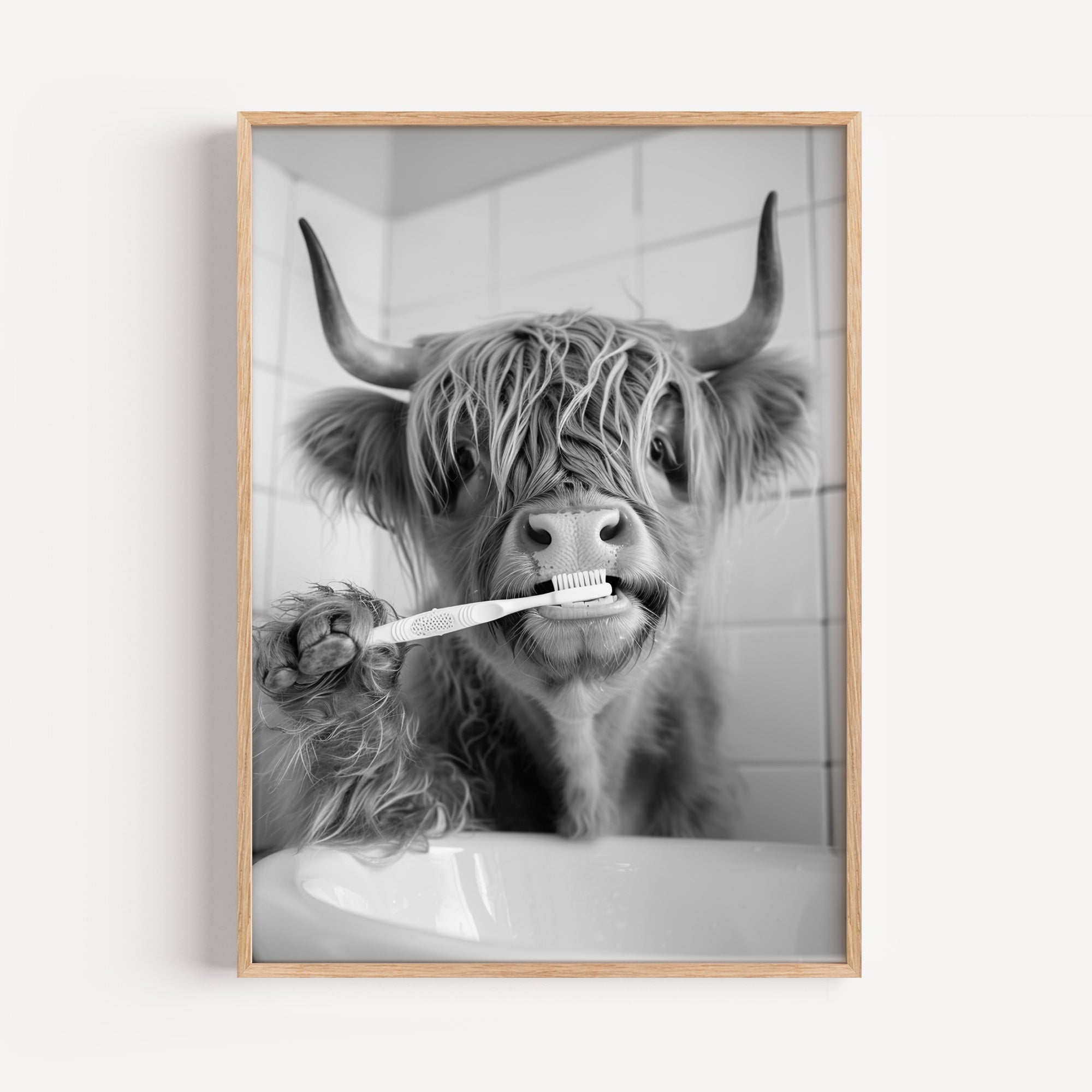Hygienic Cow Art Print