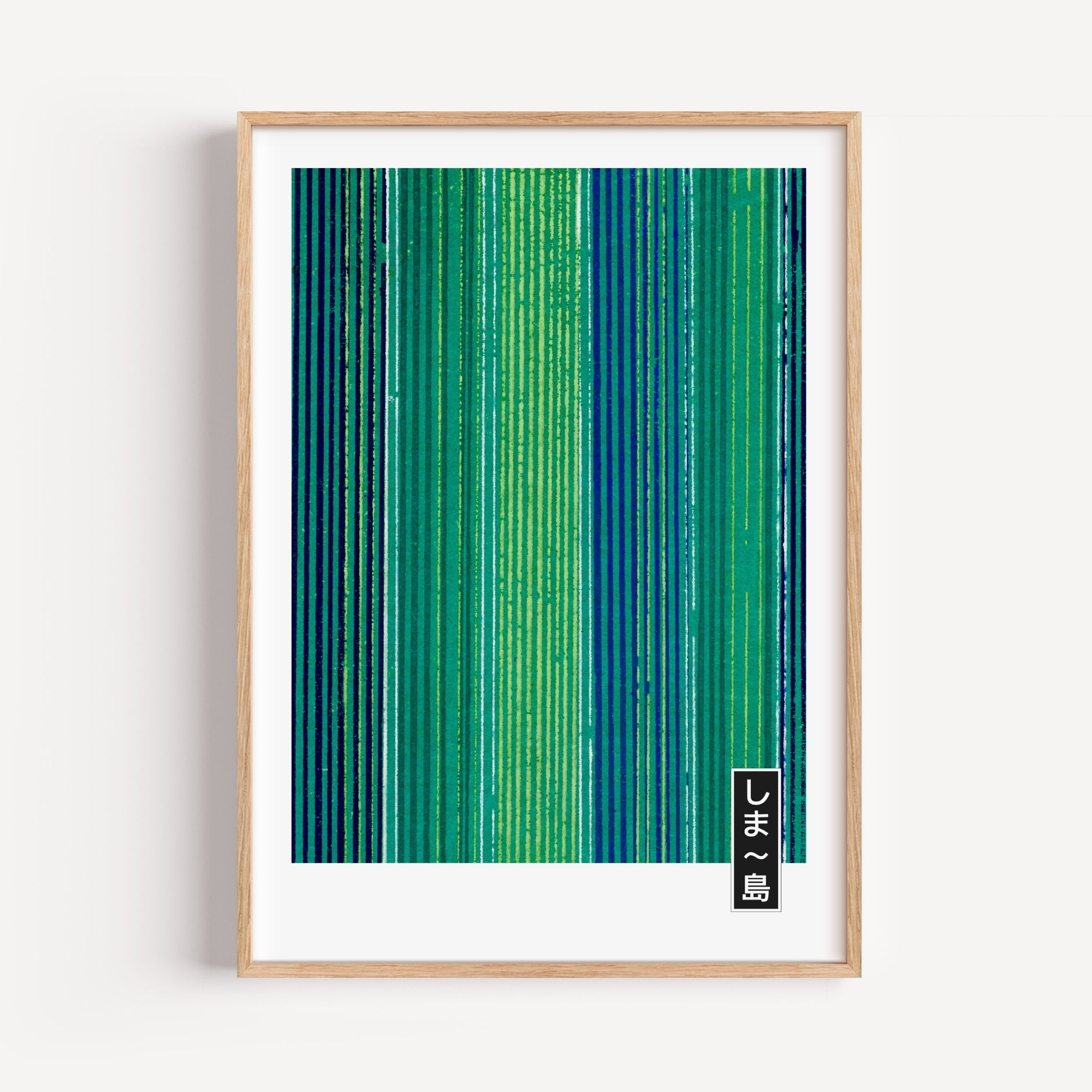 Minimal Green Japanese Print