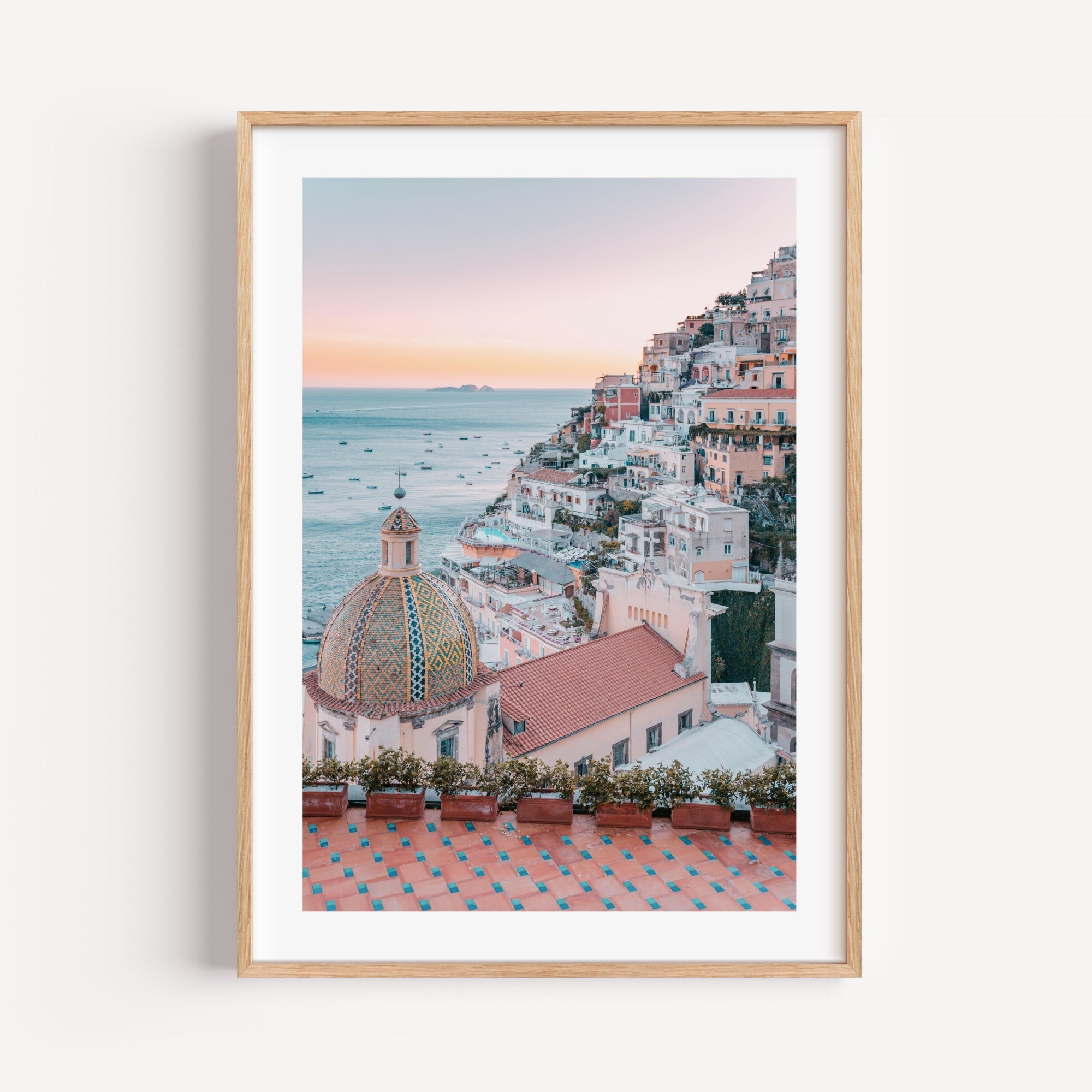 Positano Sunset Italy Art Print