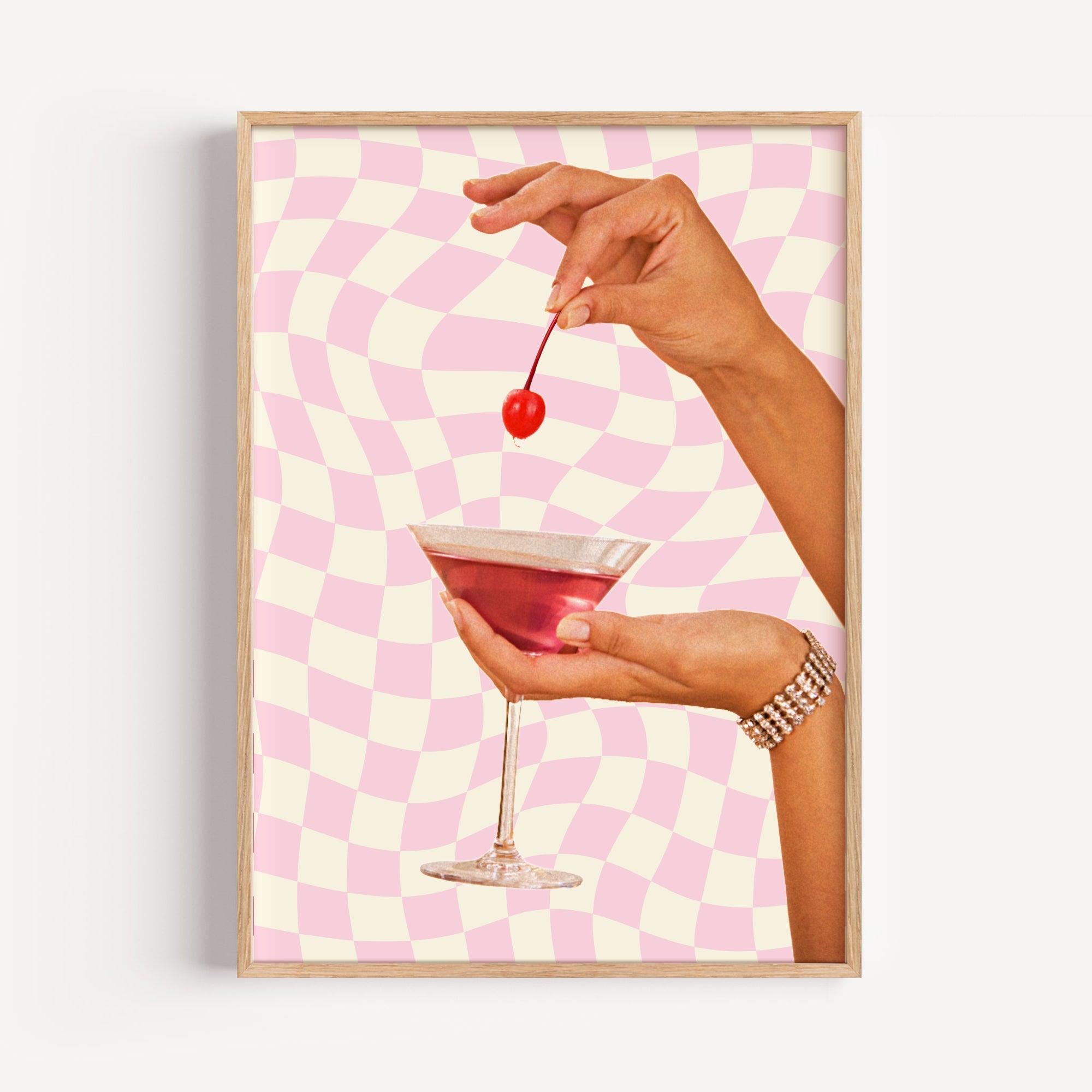 Pink Cocktail Art Print by Salty Biche