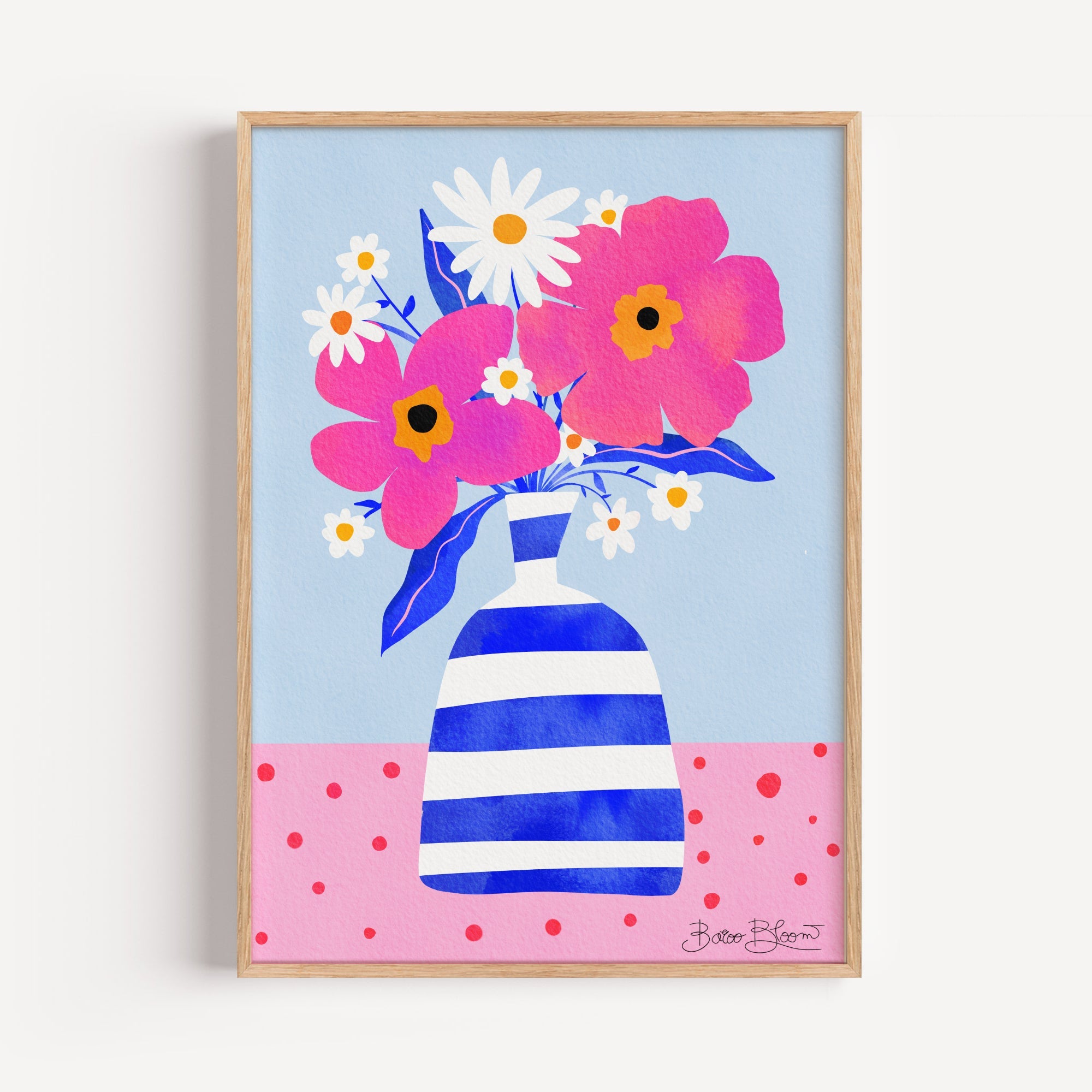 Striped Vase Abstract by Baroo Bloom