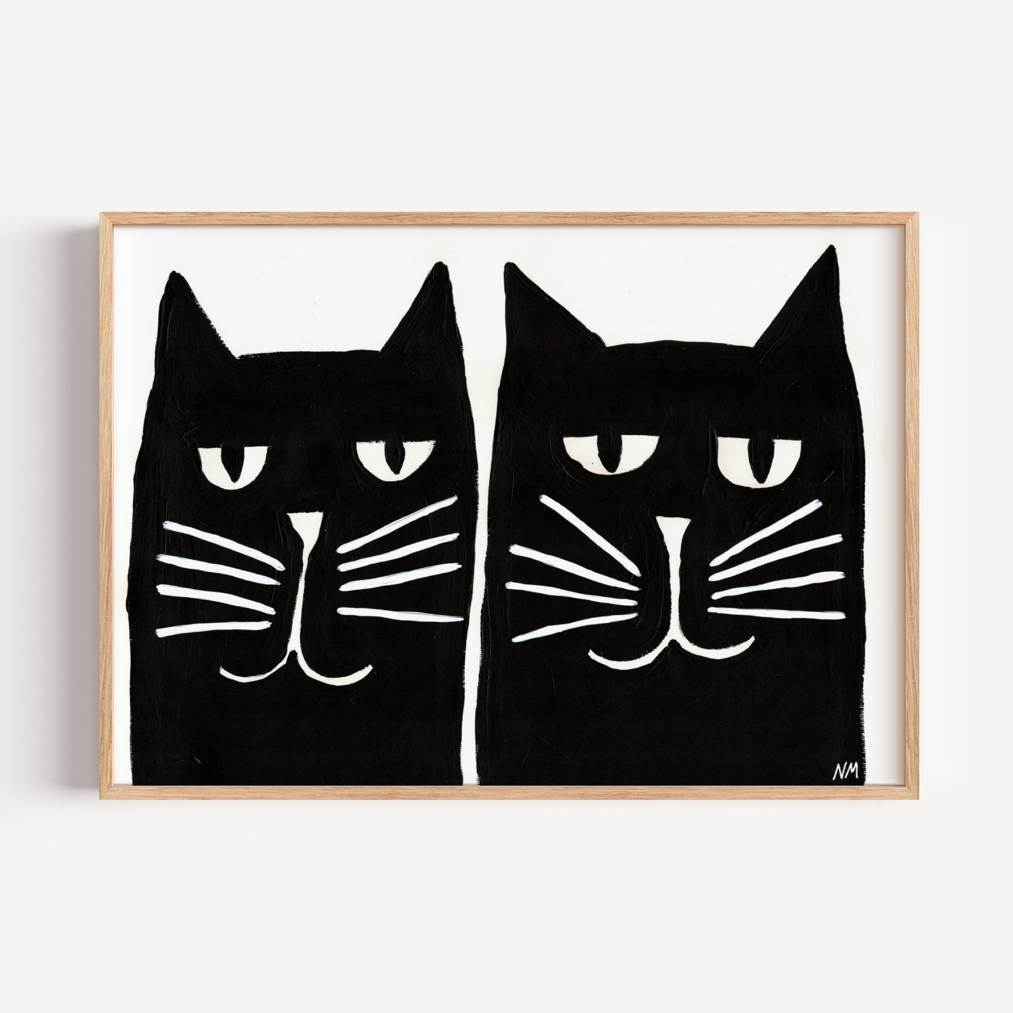 Twee Black Cats by Nancy McKie