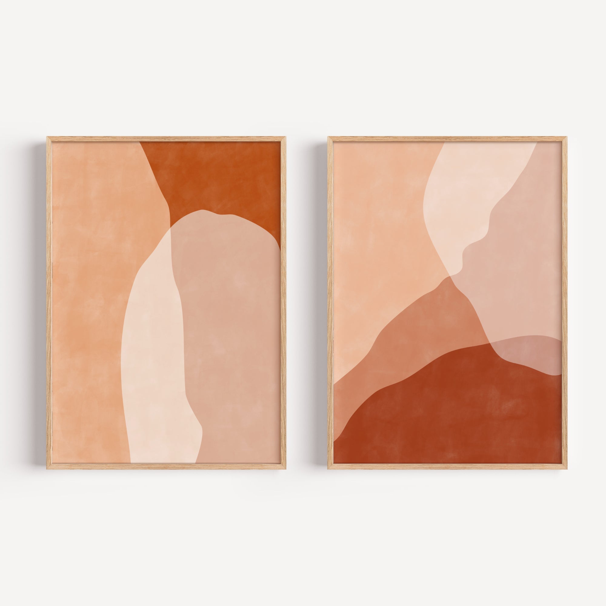 Terracotta Abstract Set by Elena Ristova