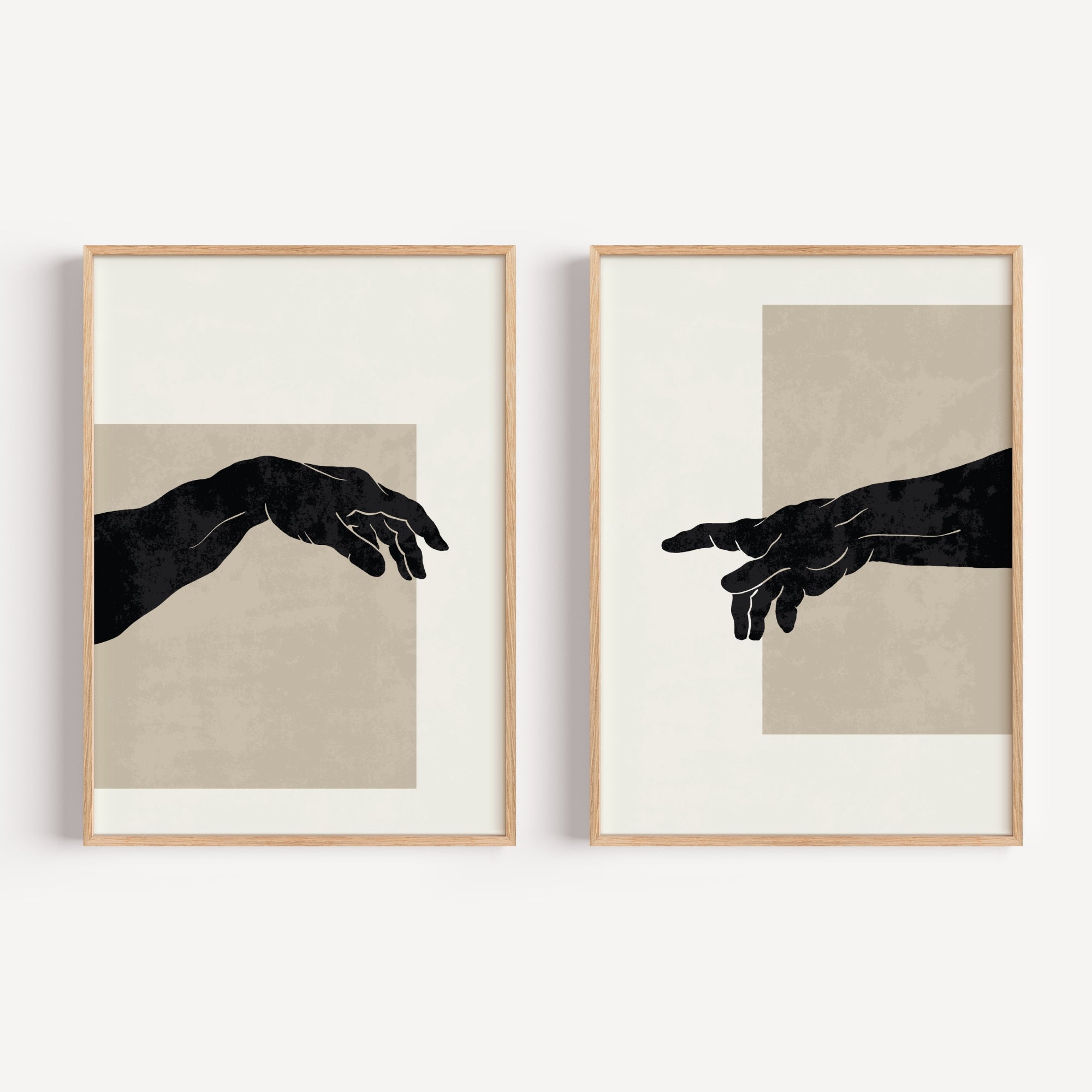 The Creation Of Adam Hands Set by Michelangelo