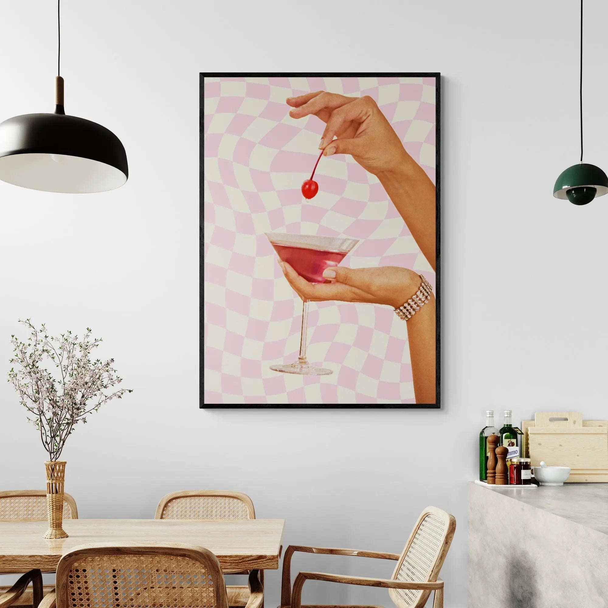 Pink Cocktail Art Print by Salty Biche