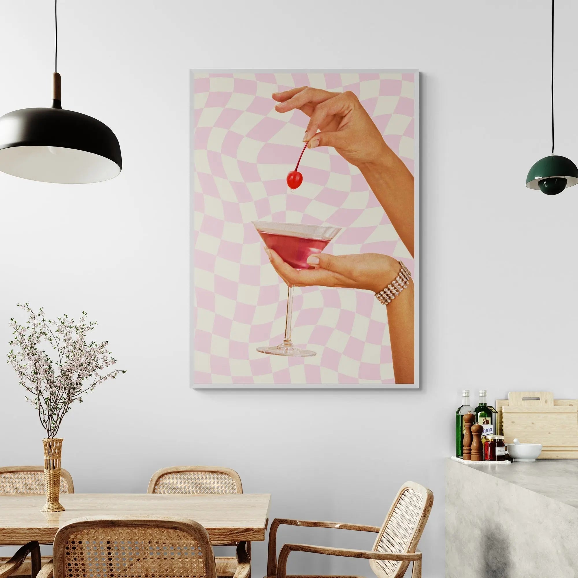 Pink Cocktail Art Print by Salty Biche