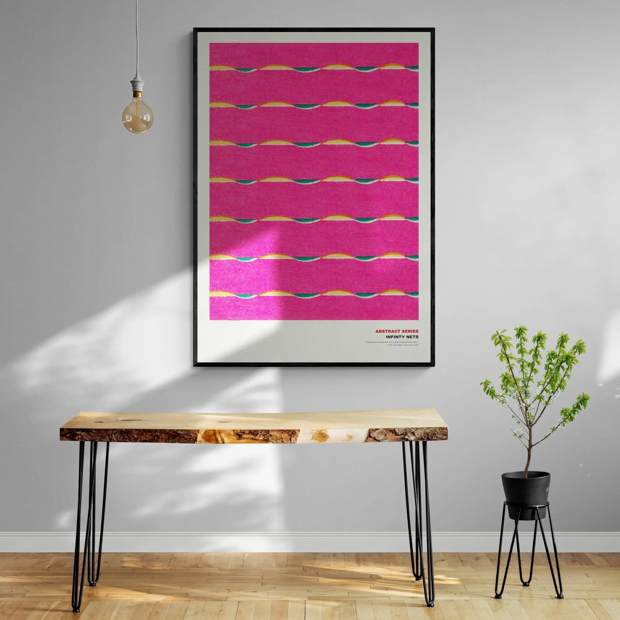 Pink Japanese Woodblock Pattern Art Print