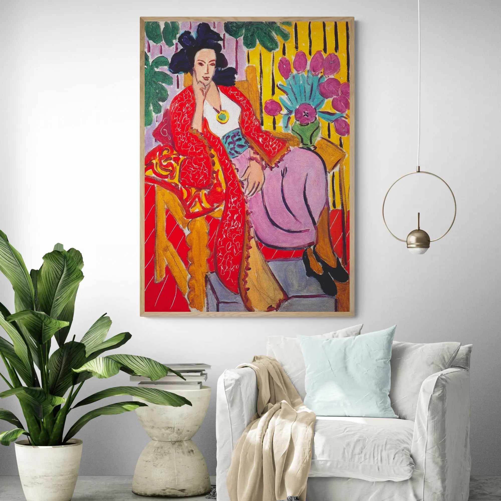 Red Robe Vrouw by Henri Matisse Art Print