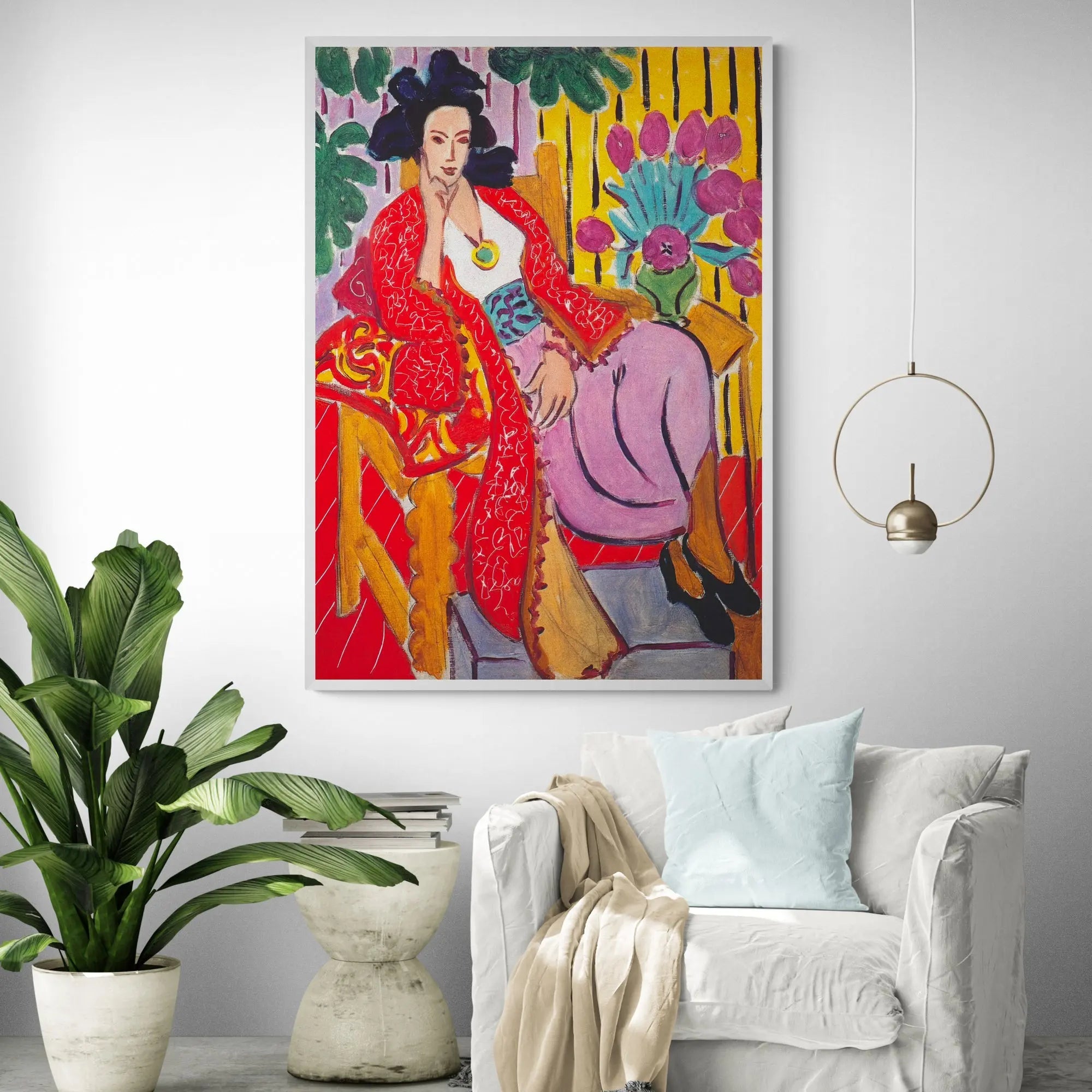 Red Robe Vrouw by Henri Matisse Art Print