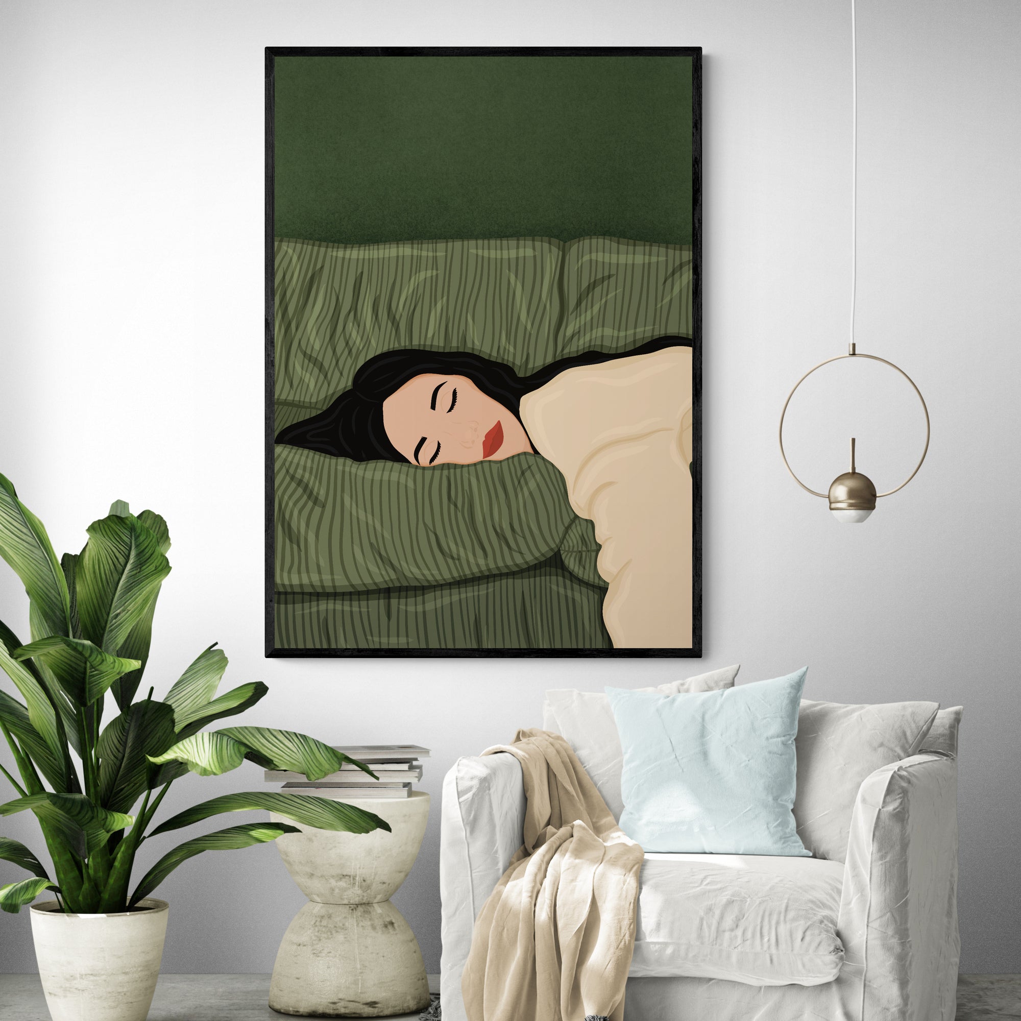 Resting Vrouw Art Print