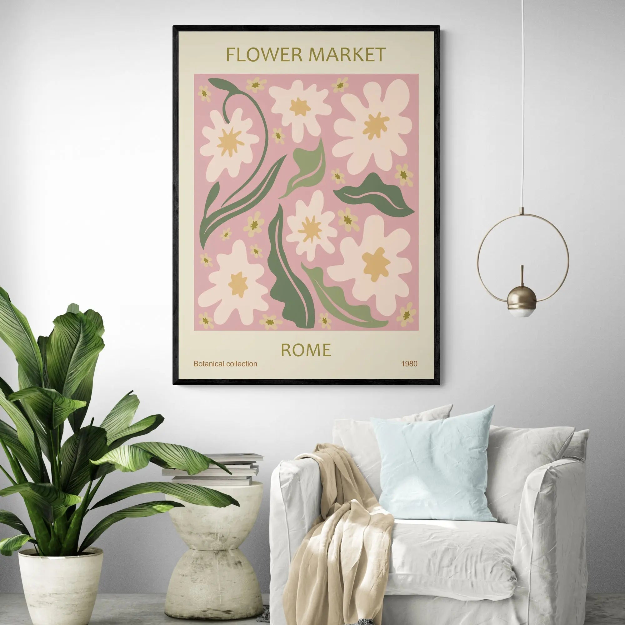 Rome Flower Market Art Print