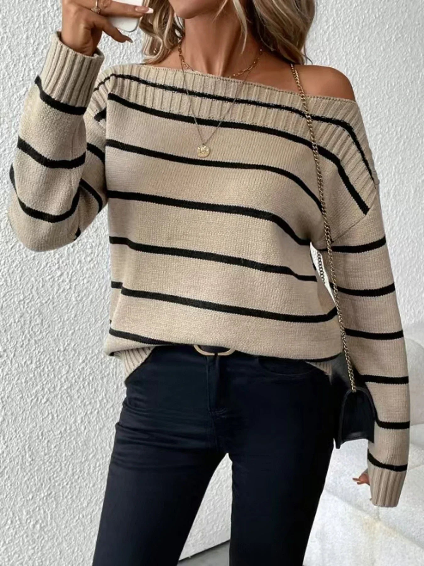 Luna | Stylowy Pulower z Długim Rękawem