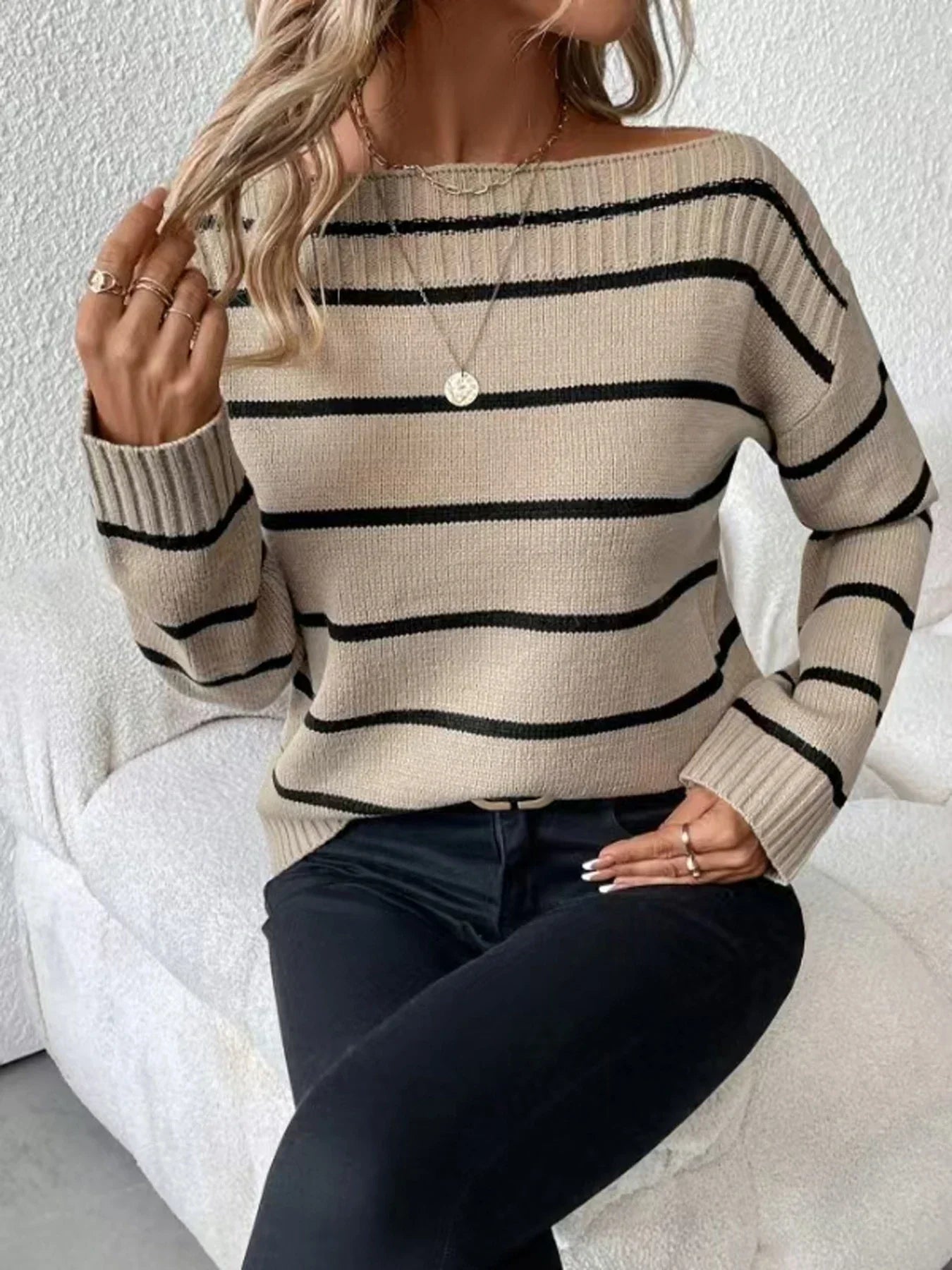 Luna | Stylowy Pulower z Długim Rękawem