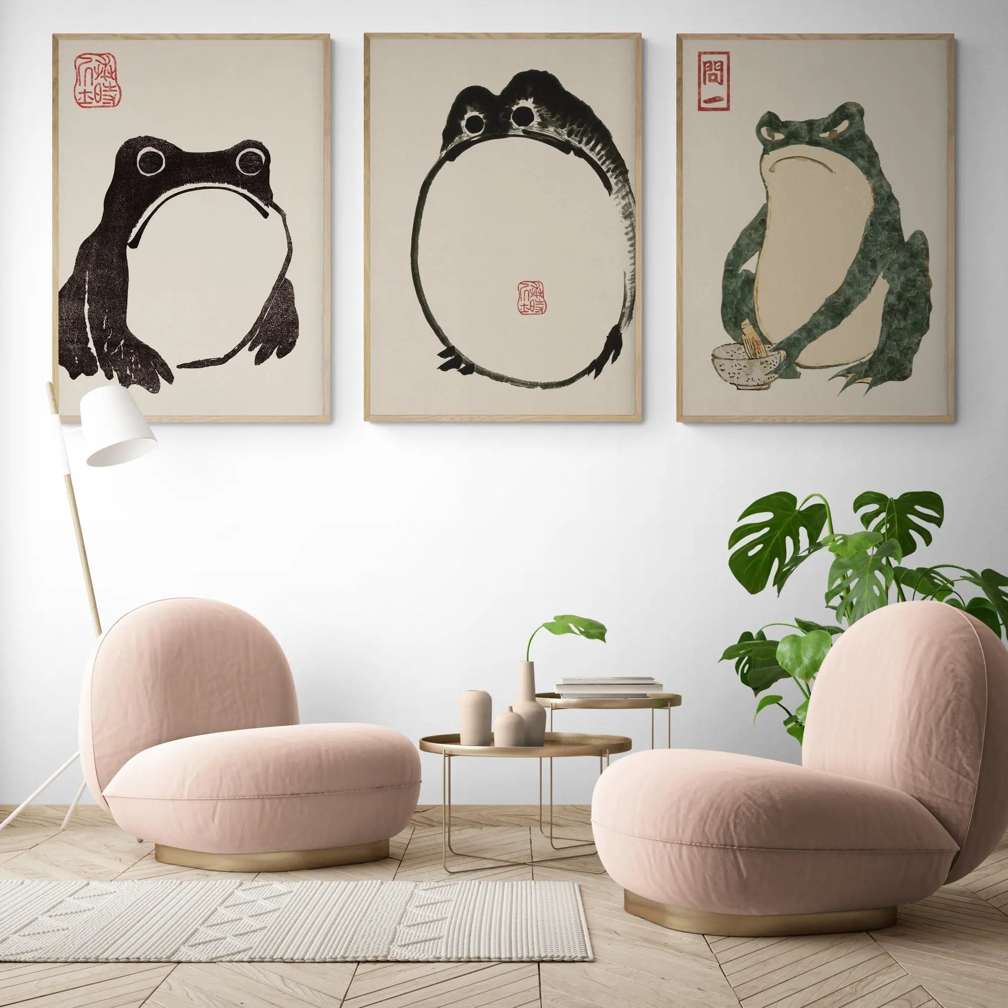 3x Japanese Frog Art Exhibitions