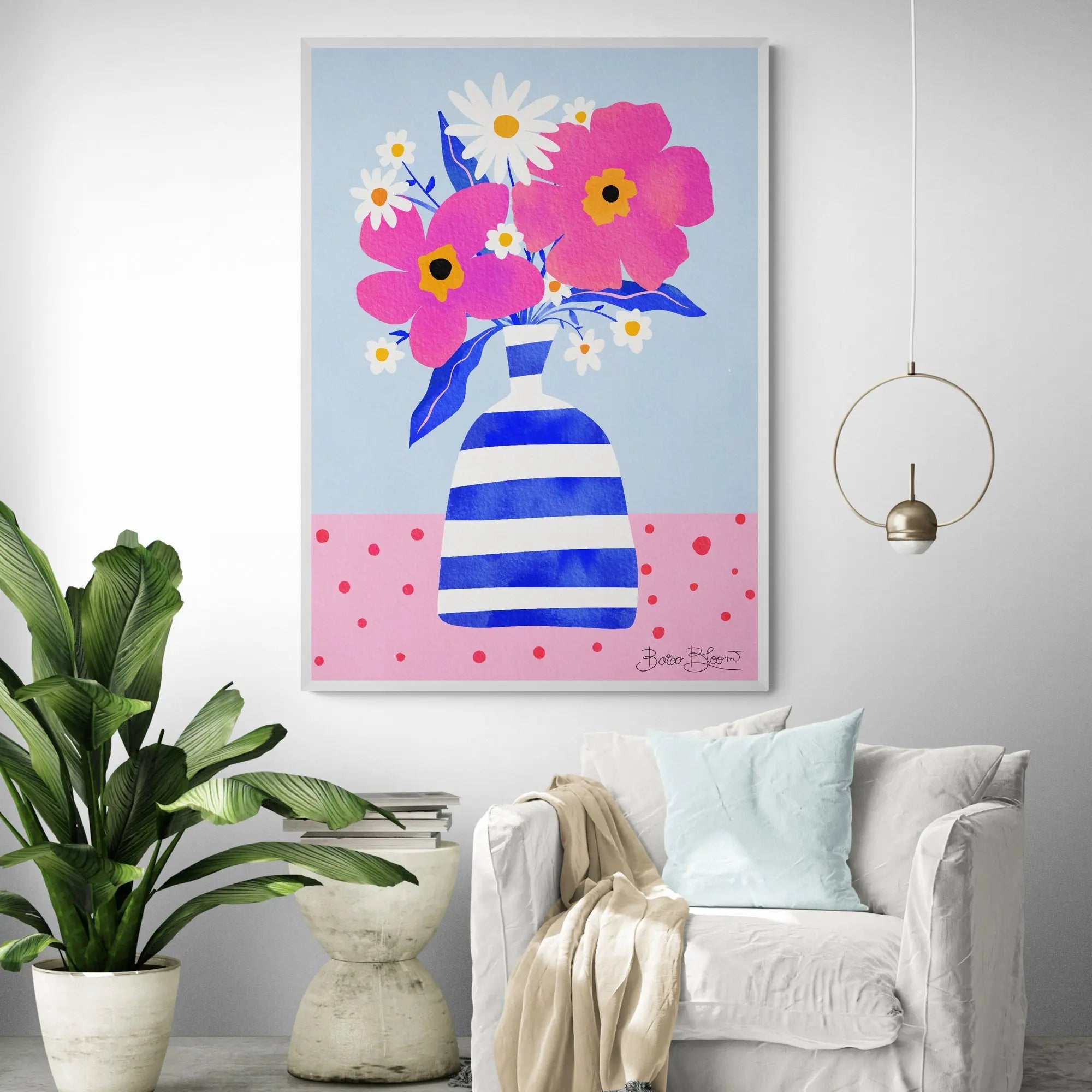 Striped Vase Abstract by Baroo Bloom