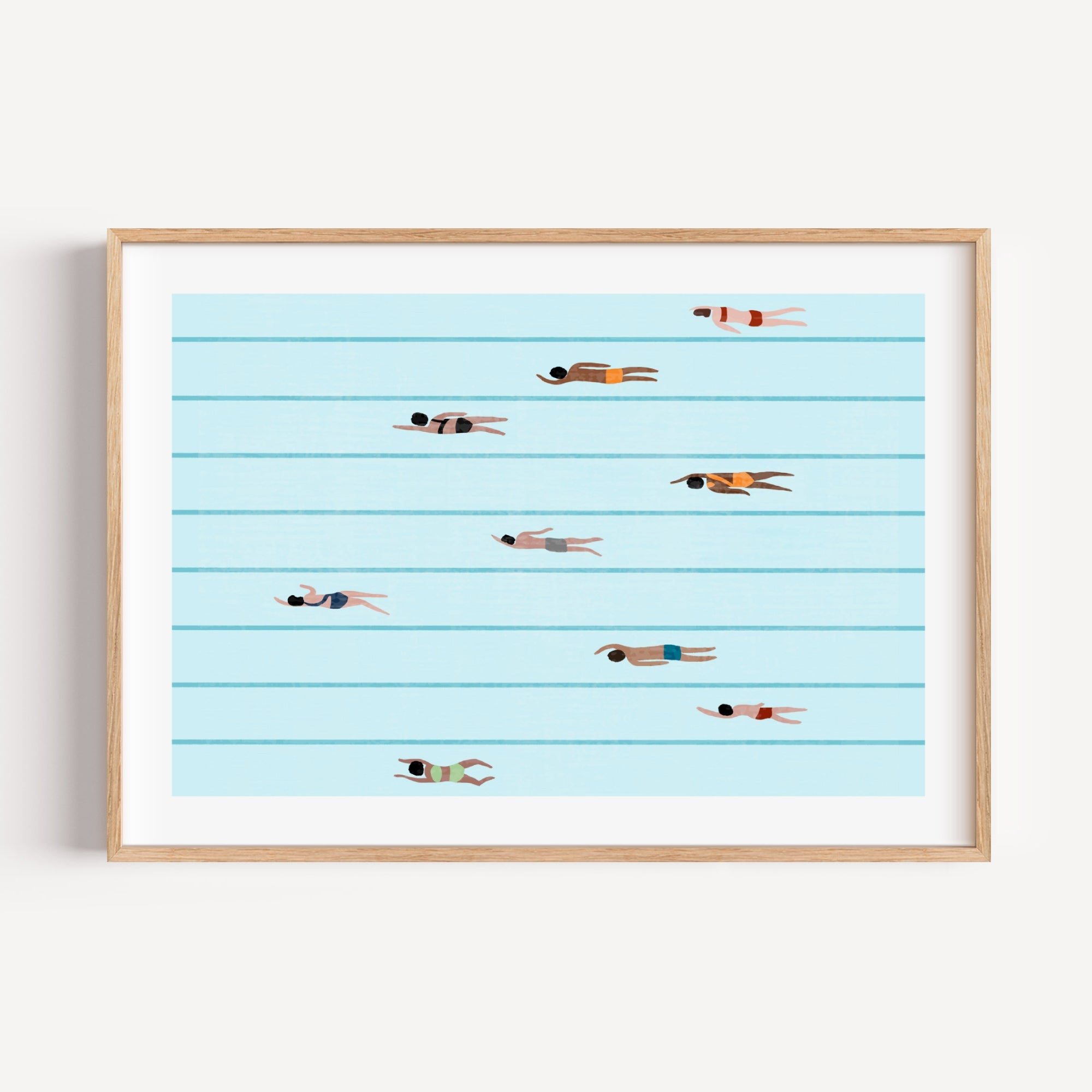 Swimmers In Pool Art Print