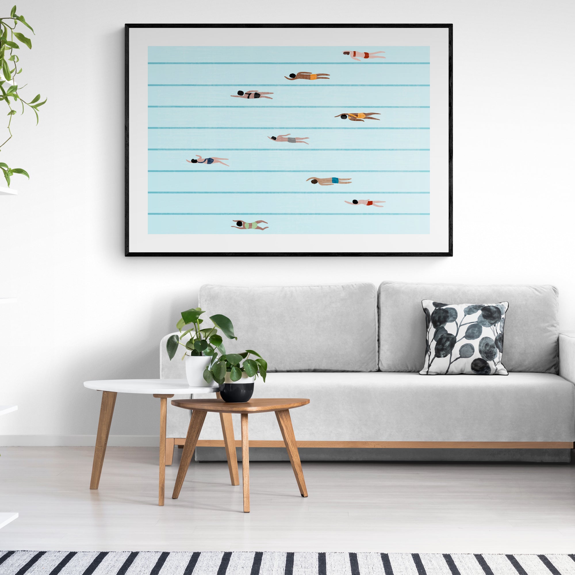 Swimmers In Pool Art Print