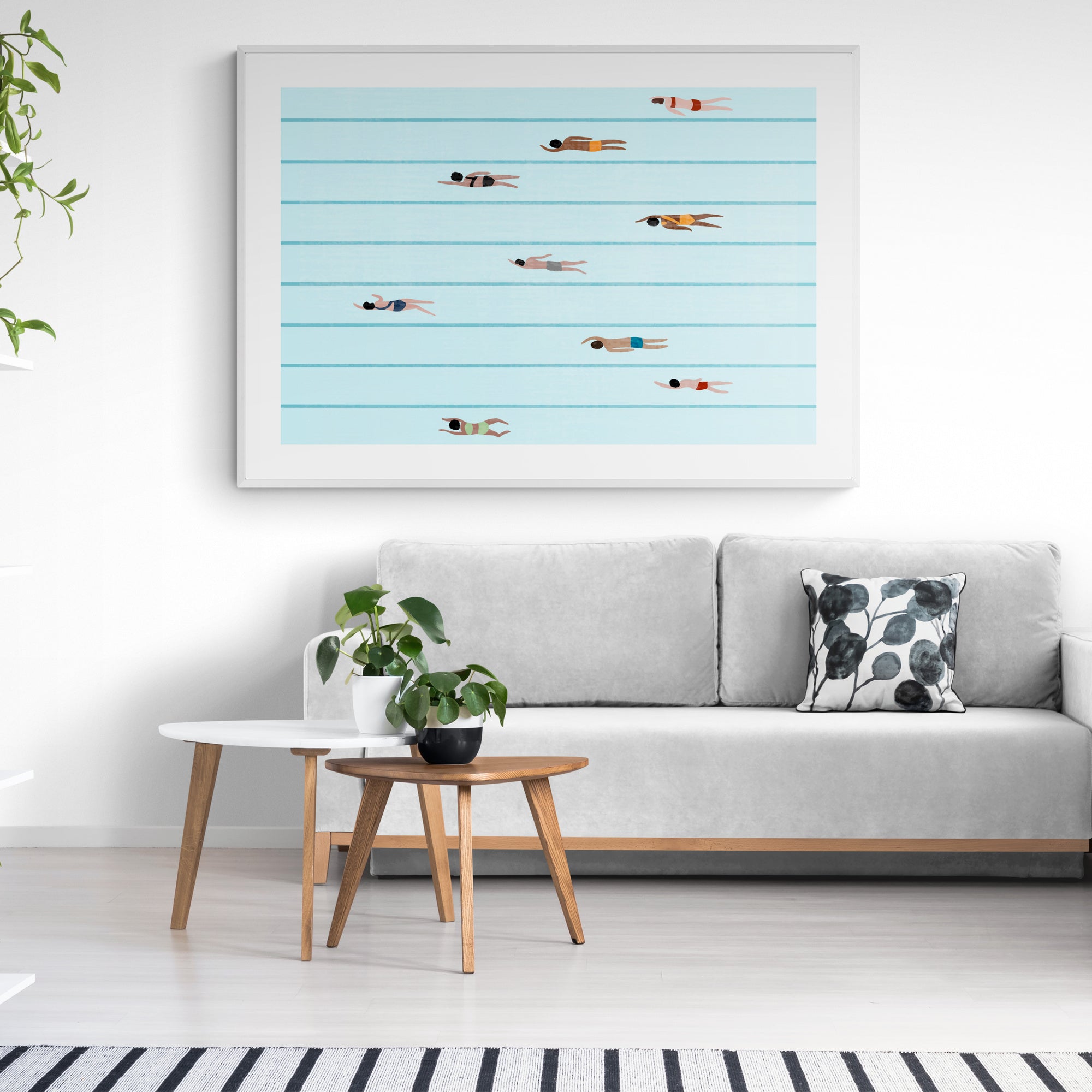 Swimmers In Pool Art Print