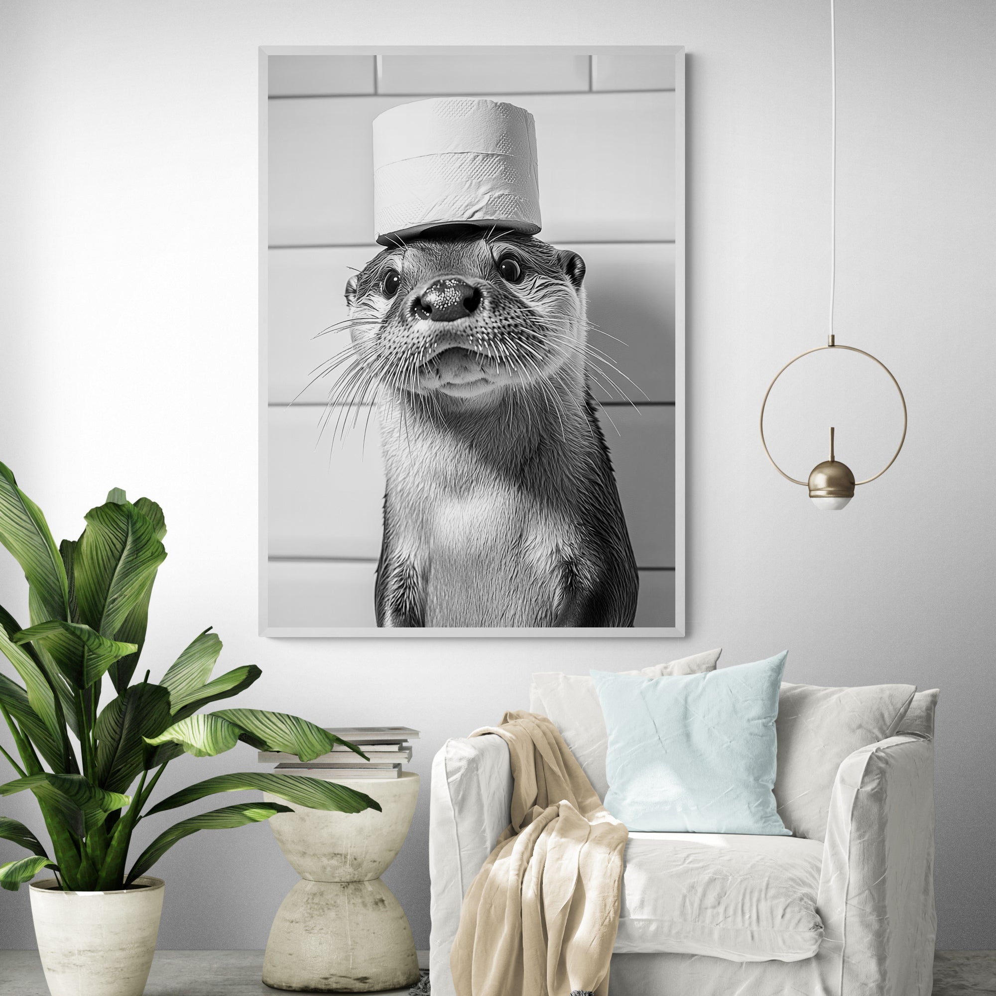 Whimsical Otter Art Print