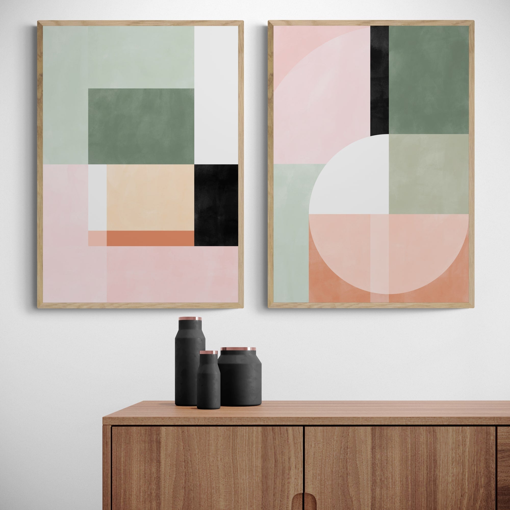 Pastel Abstract Set by Elena Ristova