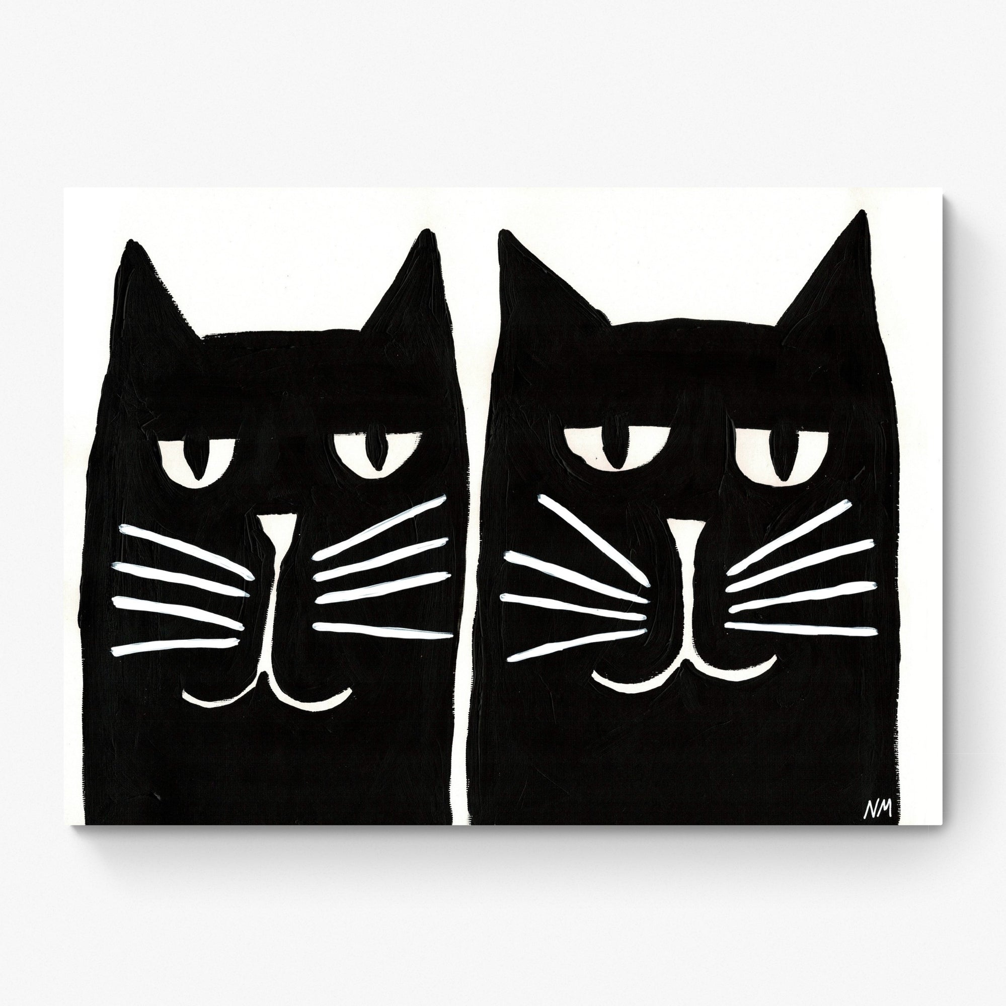 Twee Black Cats by Nancy McKie