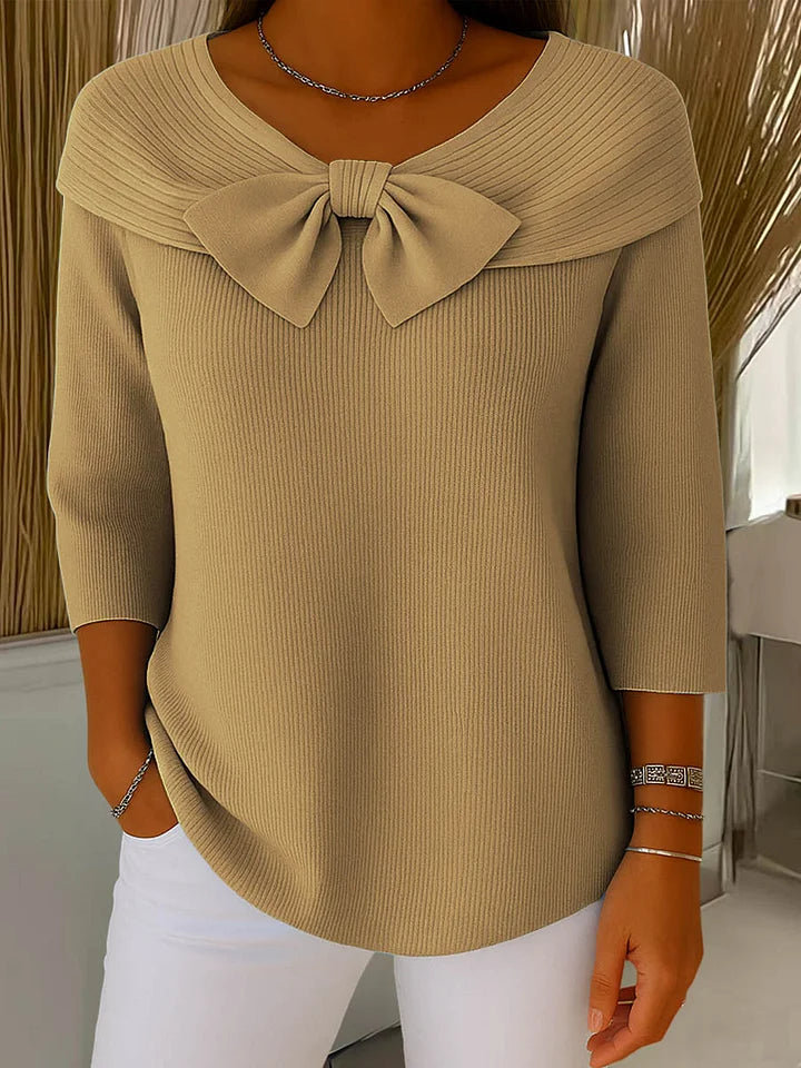 Anna | Elegancki Sweter z Kokardką