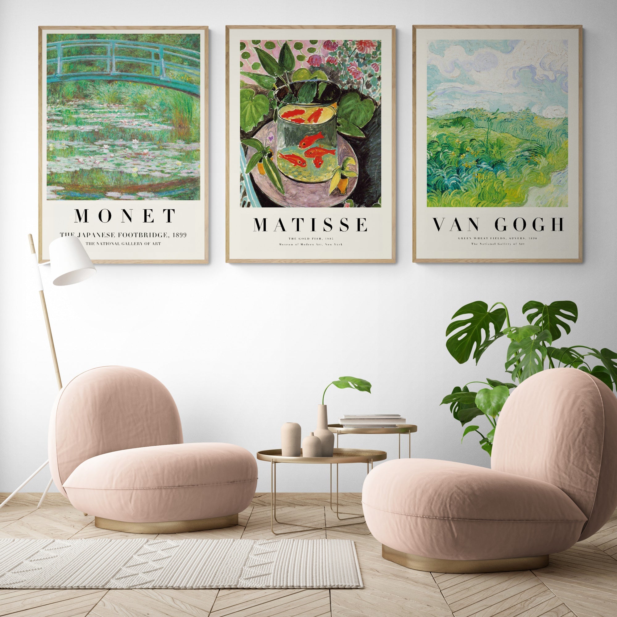 Matisse x Monet x Van Gogh Set of 3 Art Prints