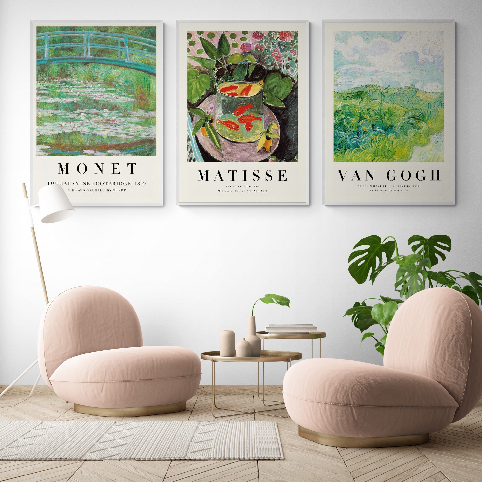 Matisse x Monet x Van Gogh Set of 3 Art Prints