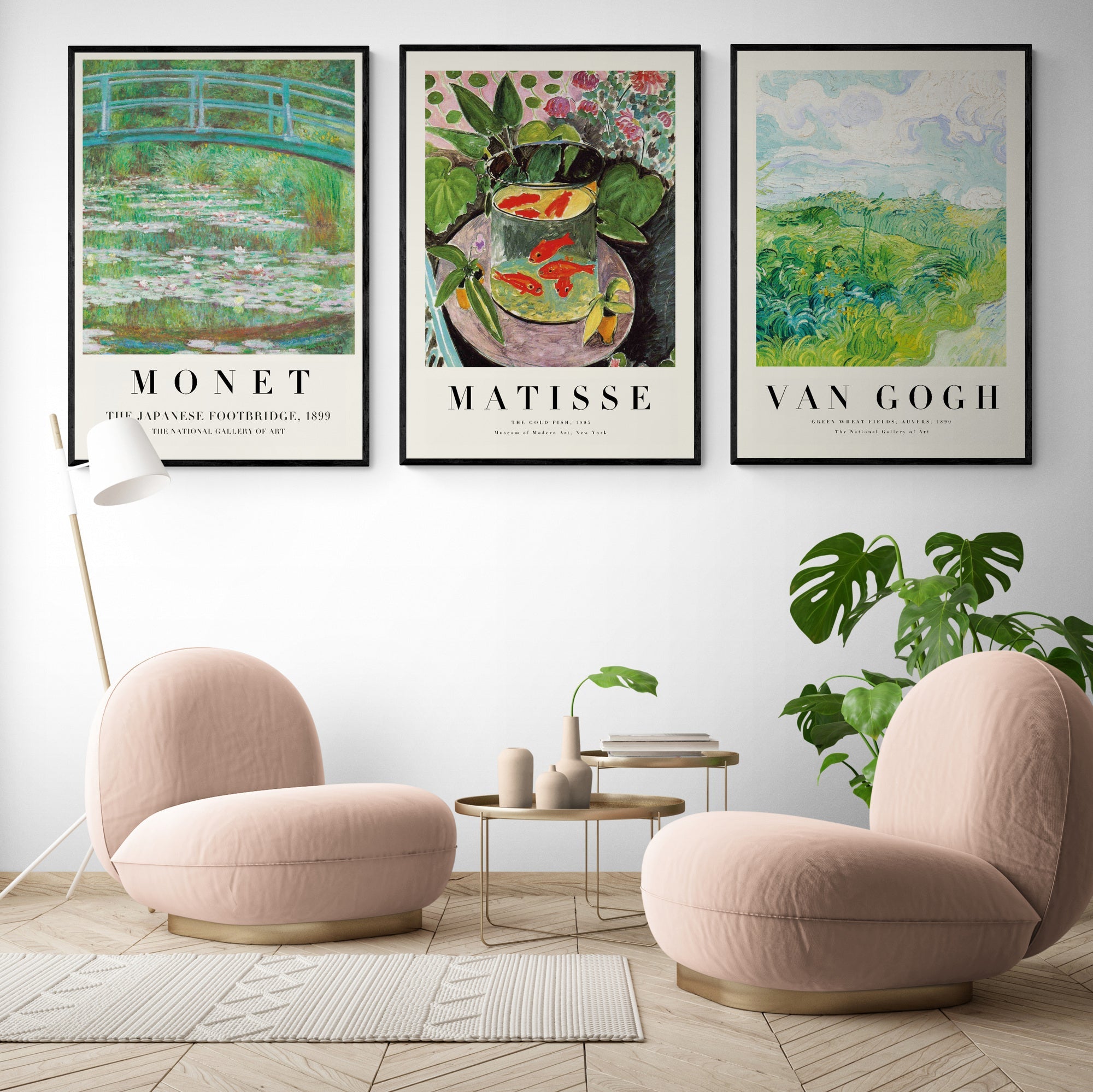 Matisse x Monet x Van Gogh Set of 3 Art Prints
