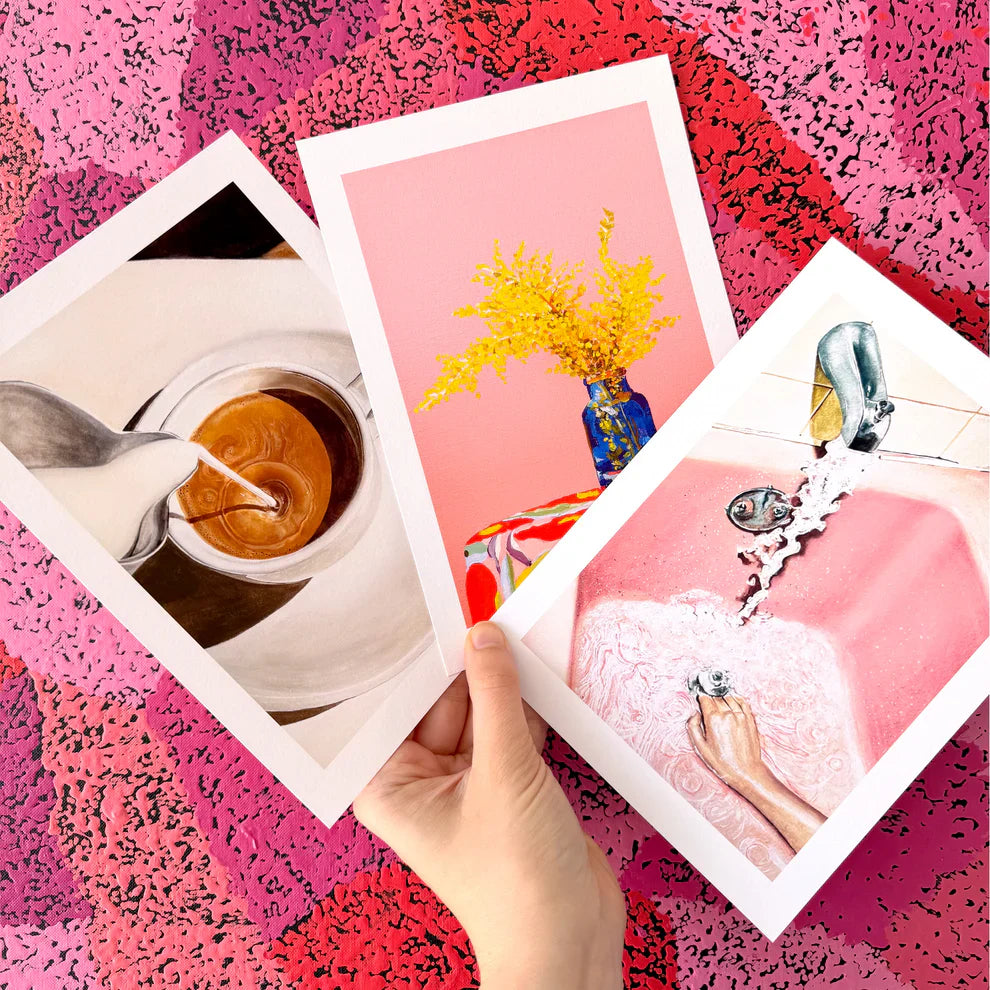 Retro Pink Bath by Julia Ockert