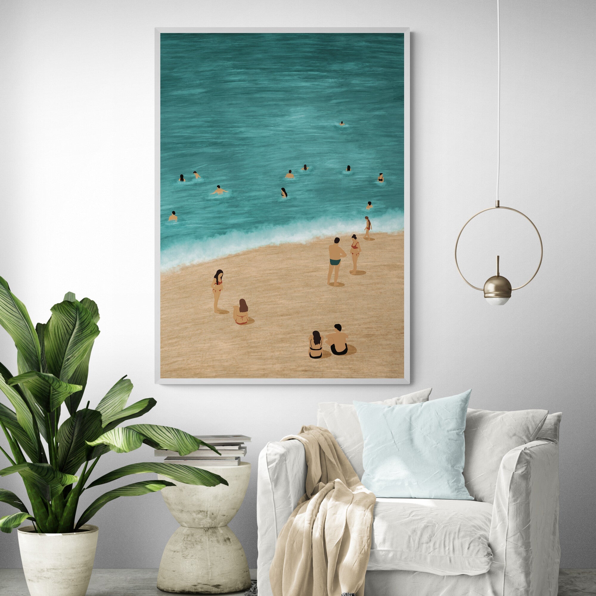 The Beachgoers Art Print