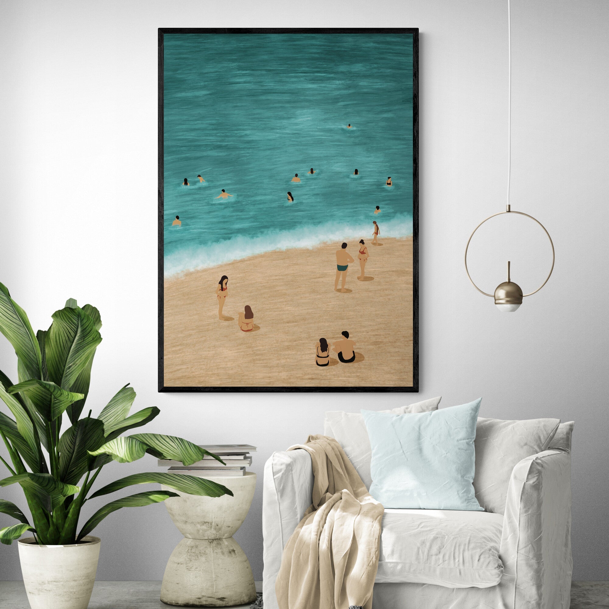 The Beachgoers Art Print