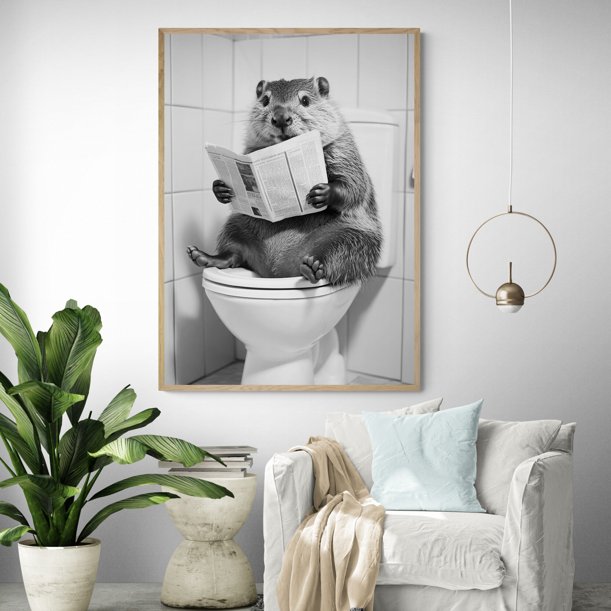 Whimsical Beaver Art Print