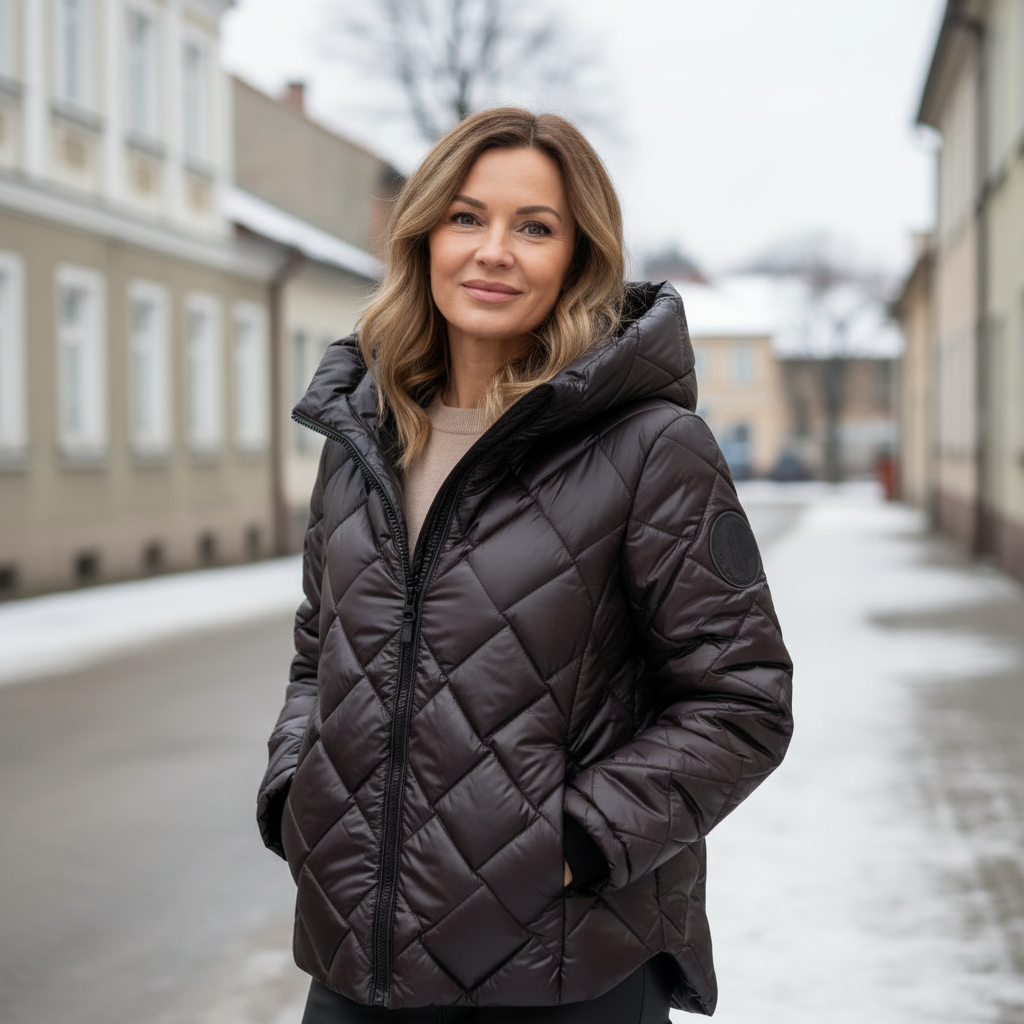 NERIDA – ciepła, elegancka kurtka zimowa z kapturem na co dzień