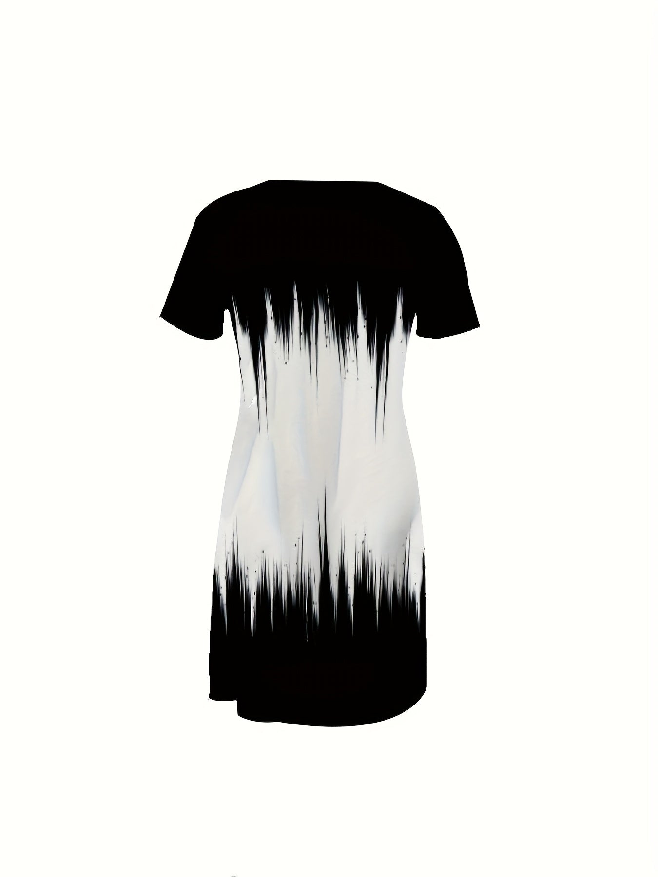 Mila | Klasyczna czarno-biała sukienka tie-dye