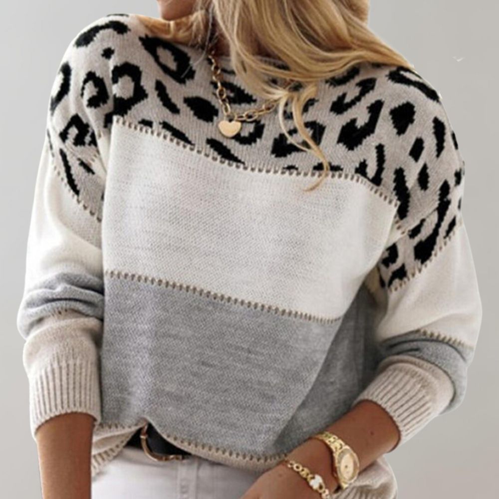 Charlene | Sweter w motyw lamparta